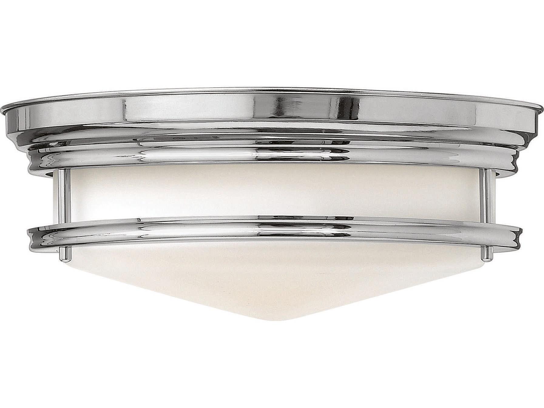Hinkley Hadley 3-Light Chrome Glass Drum Flush Mount