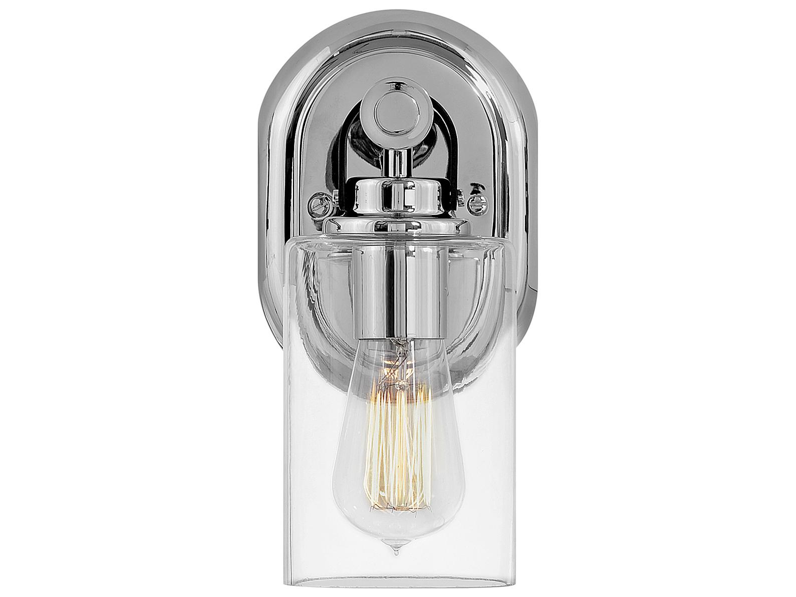 Hinkley Halstead 1-Light Chrome Glass Wall Sconce