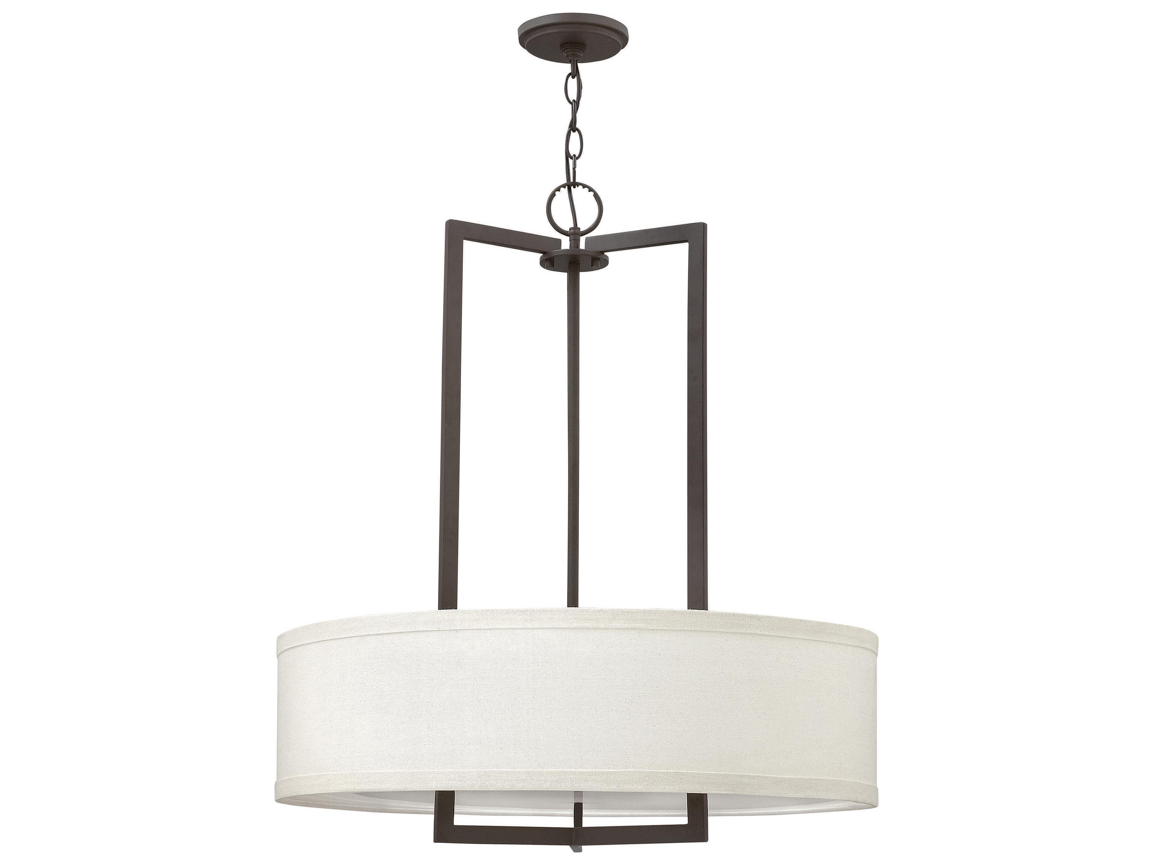 Hinkley Hampton 3-Light Buckeye Bronze Drum Pendant