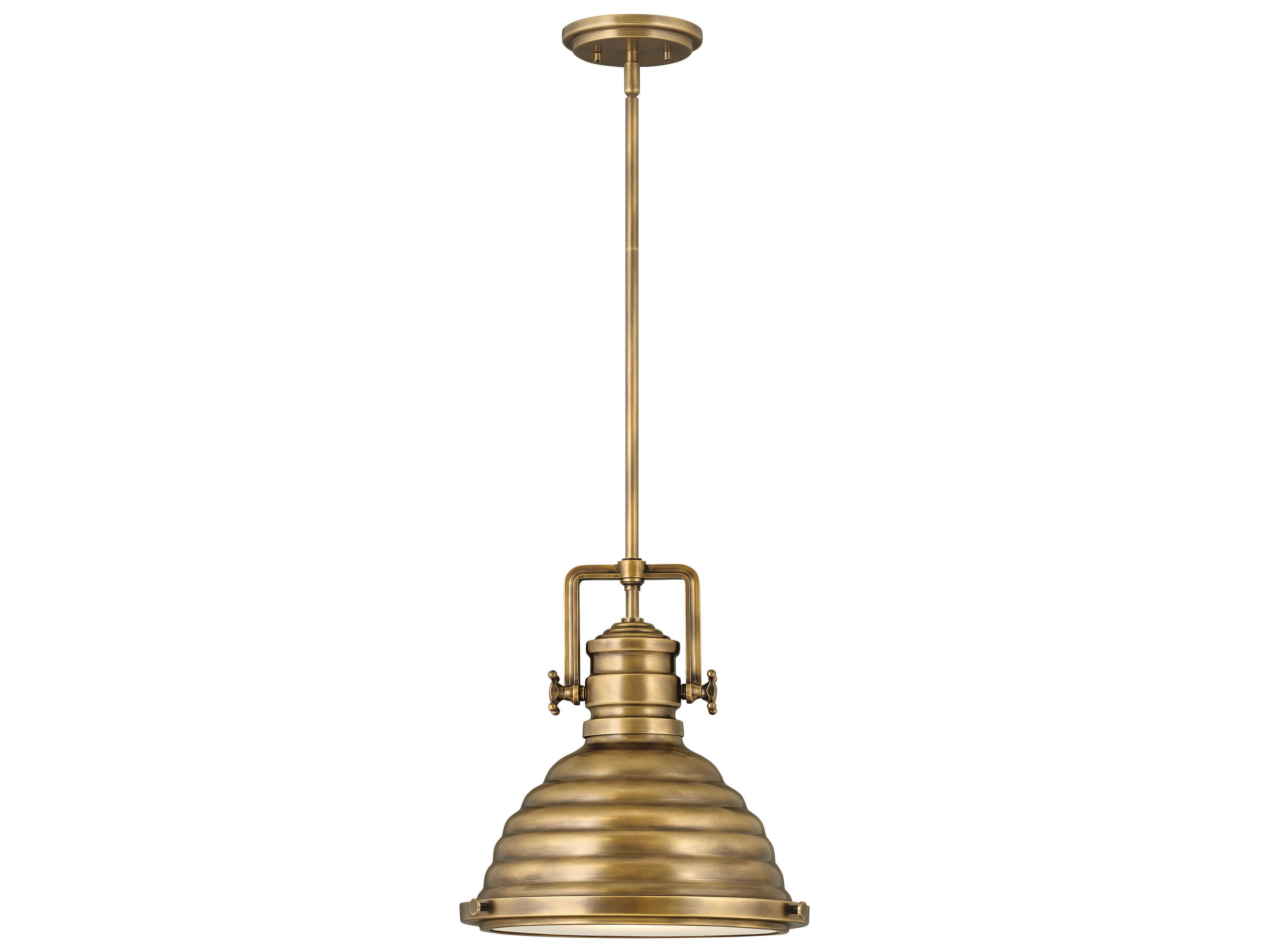Hinkley Keating 1-Light Heritage Brass Bell Pendant