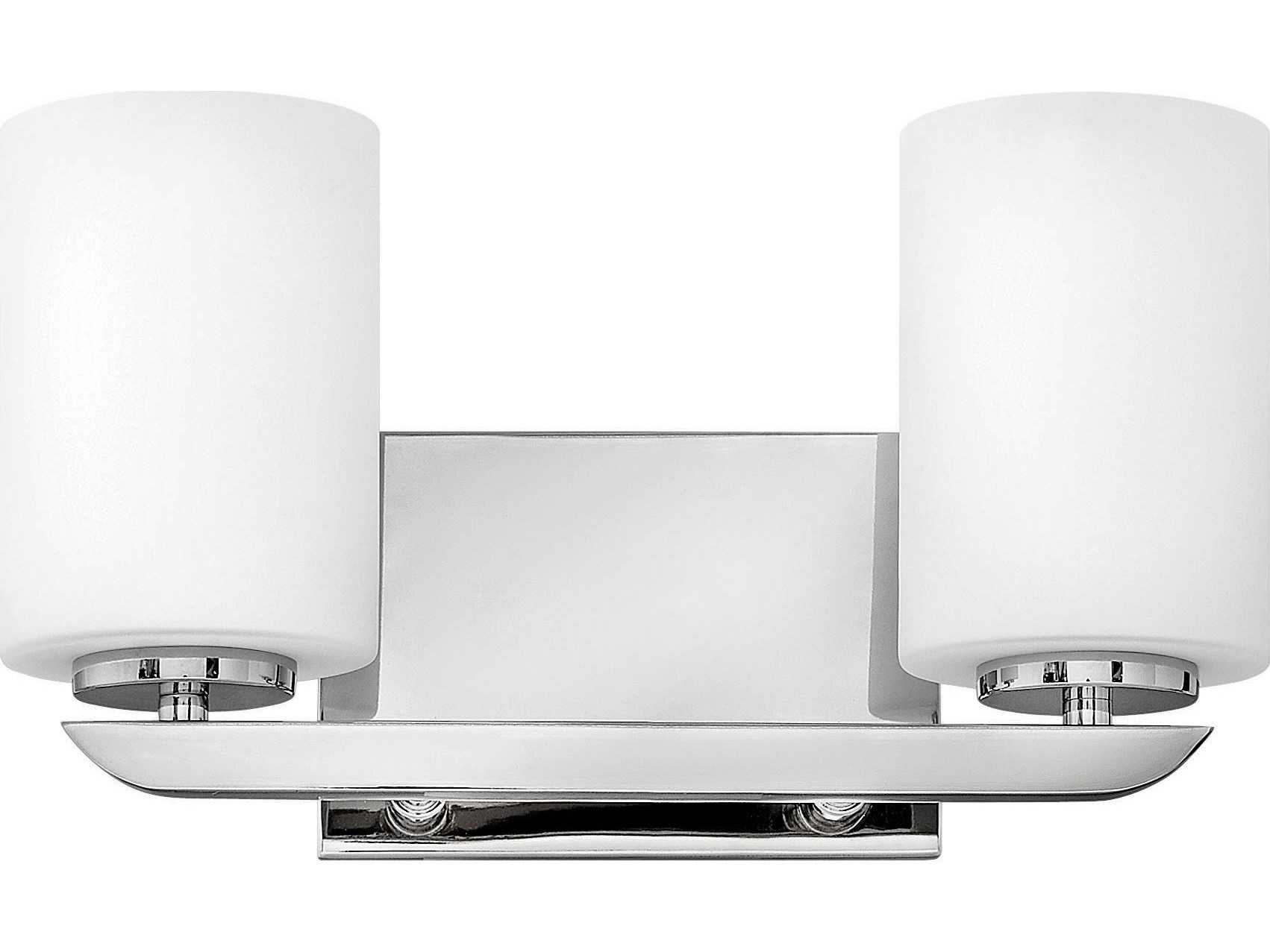 Hinkley Kyra Polished Nickel Glass Vanity Light