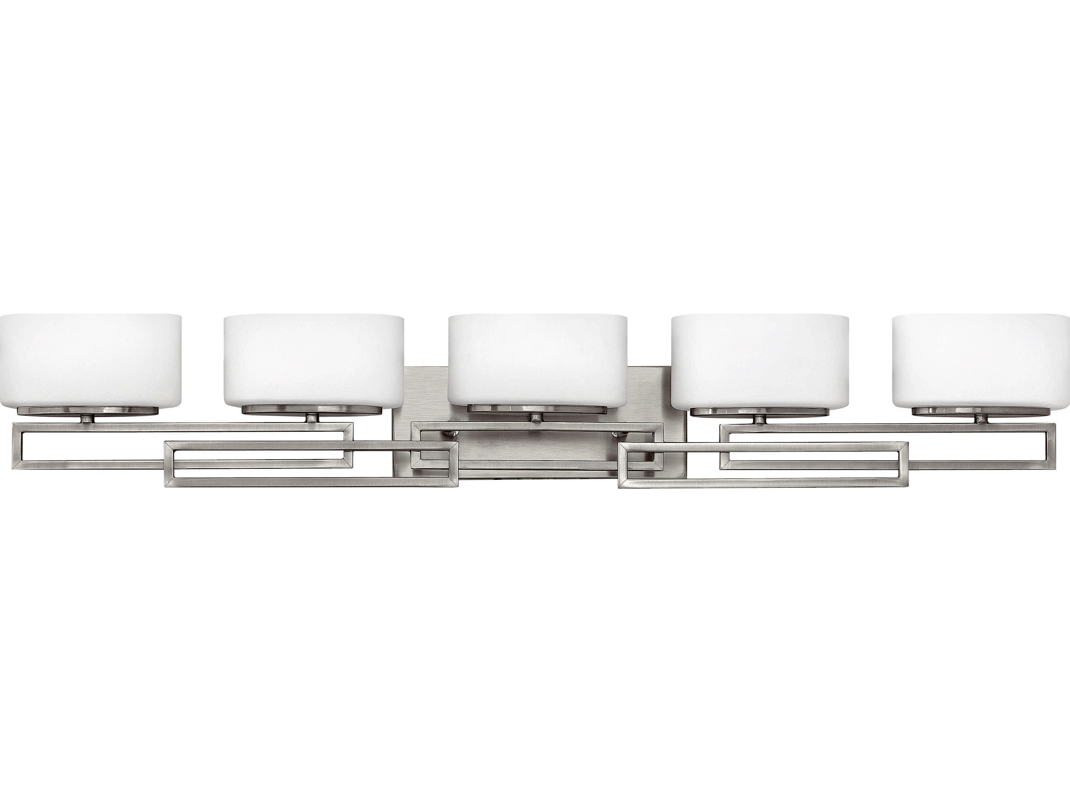 Hinkley Lanza 5-Light Antique Nickel Glass Vanity Light