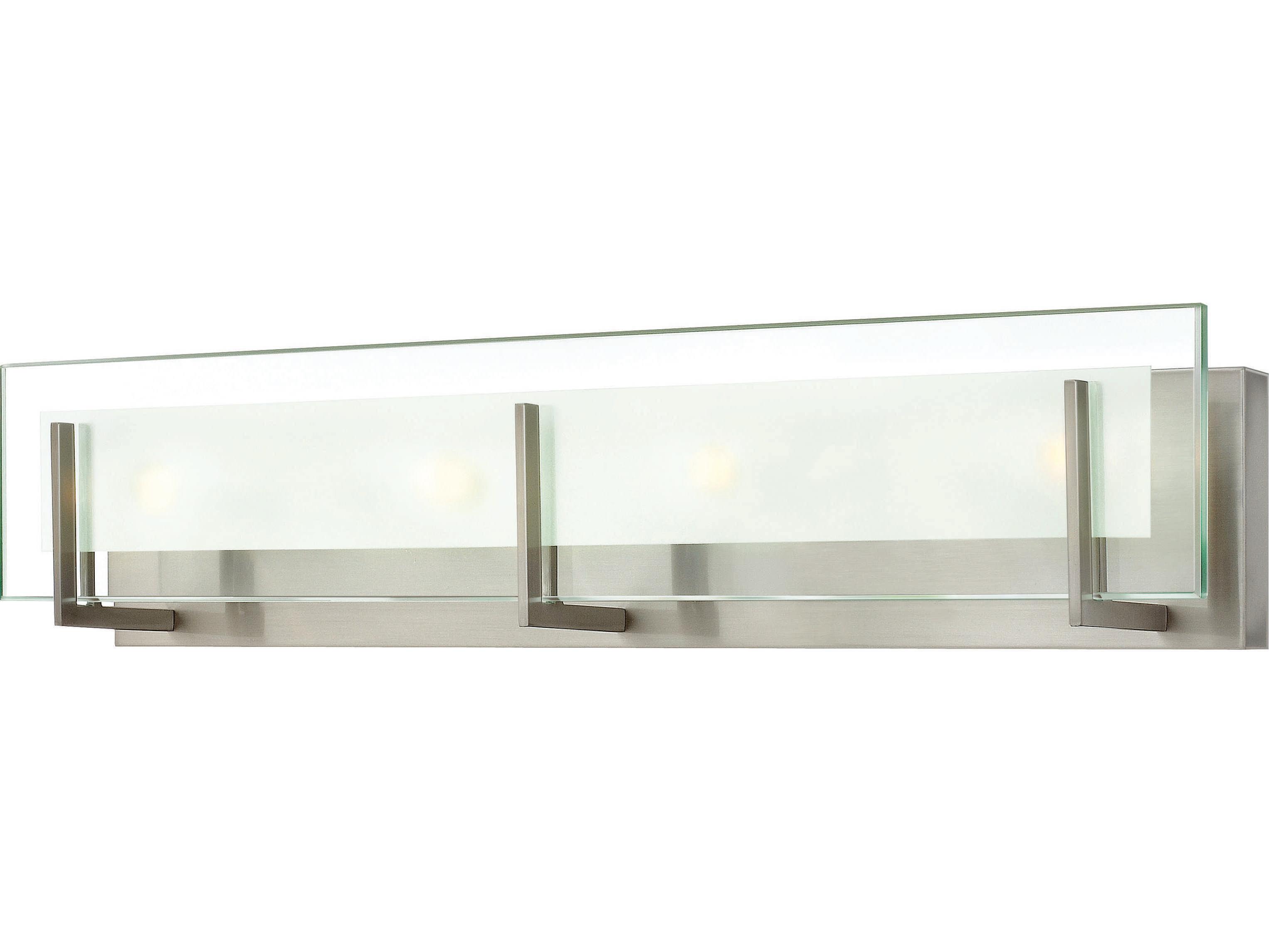 Hinkley Latitude 4-Light Brushed Nickel Glass Vanity Light