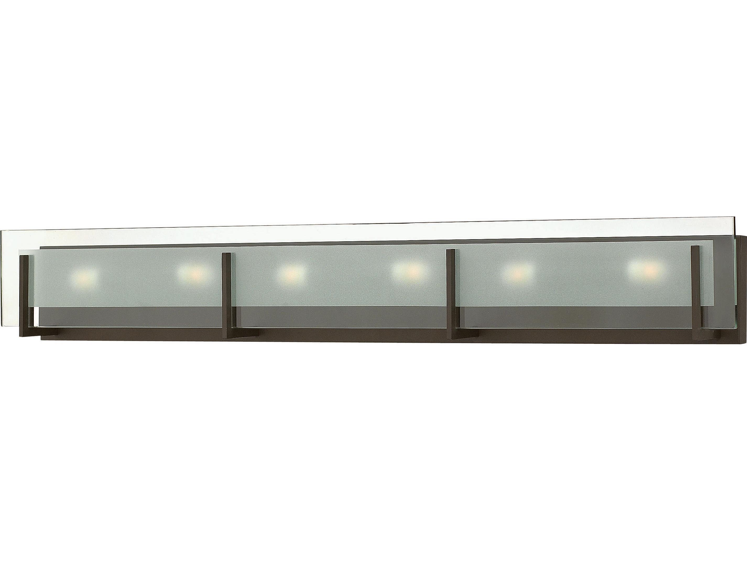 Hinkley Latitude 6-Light Oil Rubbed Bronze Glass Vanity Light