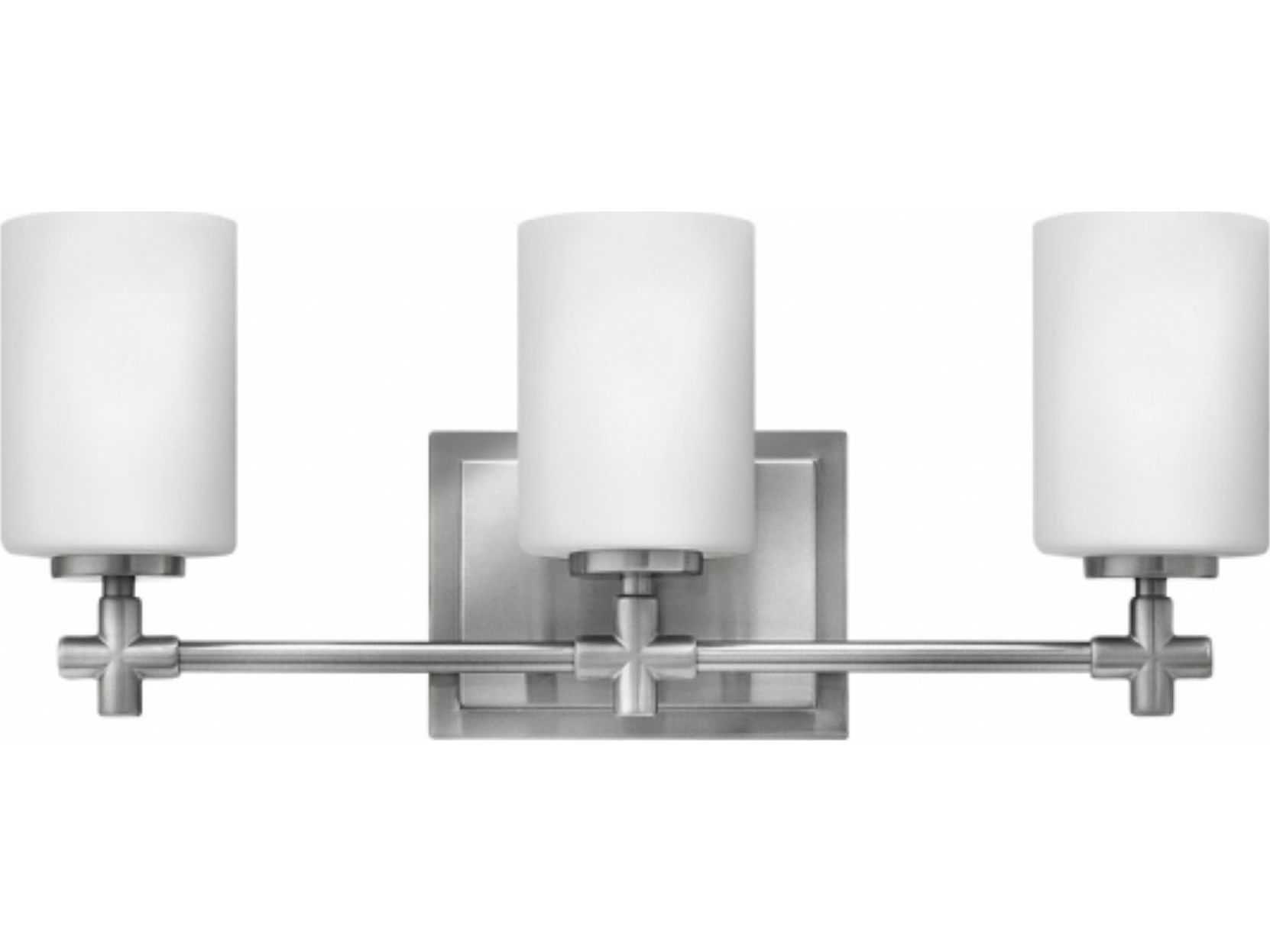 Hinkley Laurel Brushed Nickel Glass Vanity Light