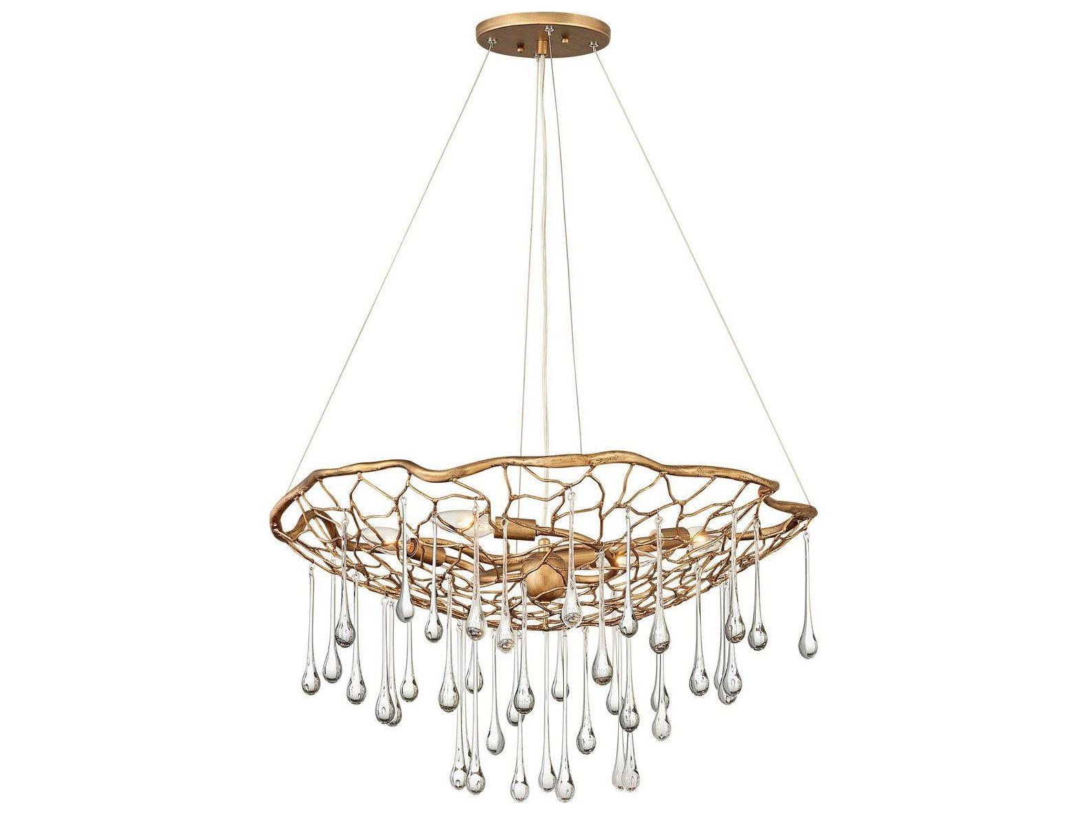 Hinkley Lisa Mcdennon 4-Light Burnished Gold Glass Pendant