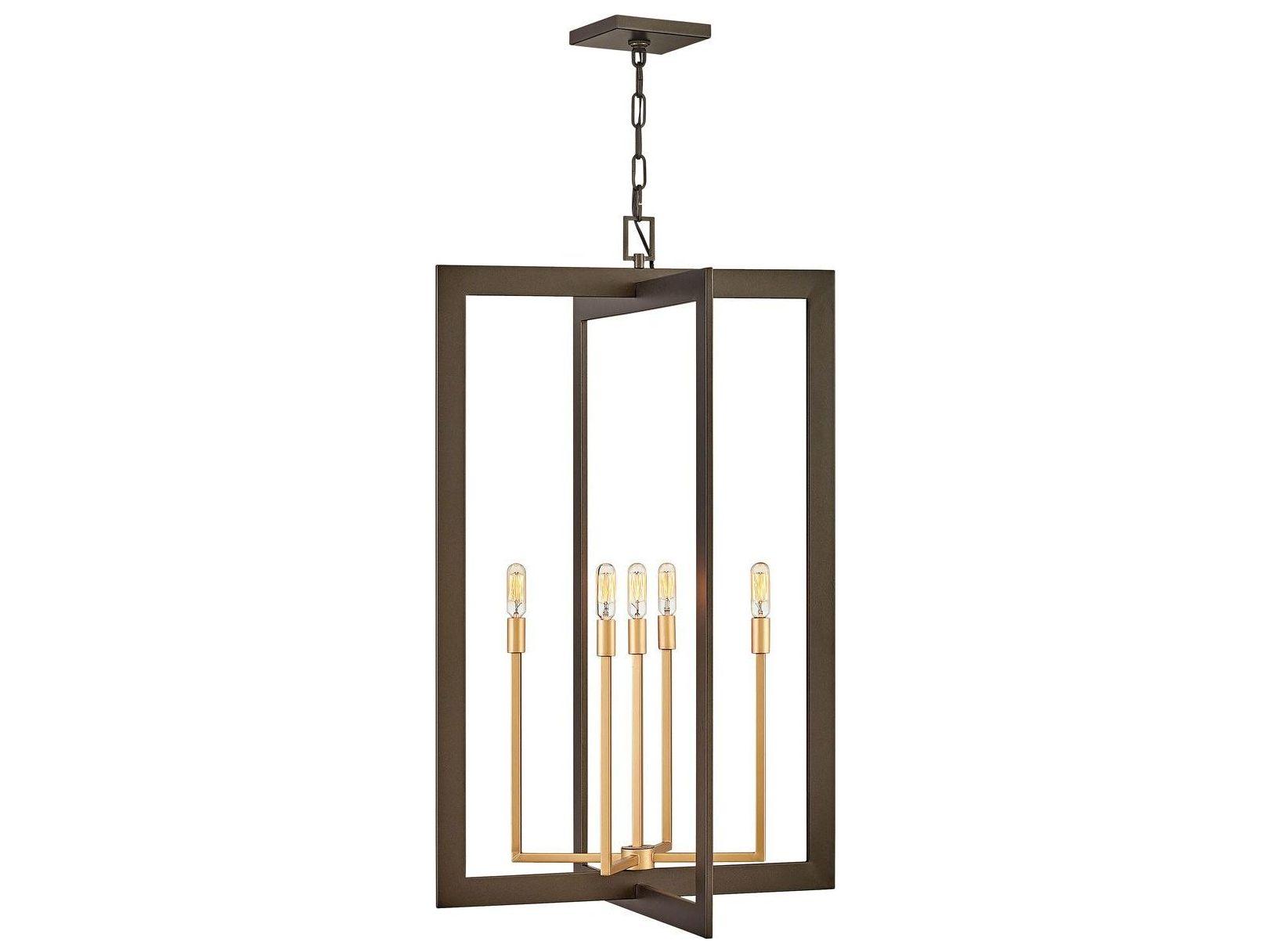 Hinkley 5-Light Metallic Matte Bronze Gold Candelabra Chandelier
