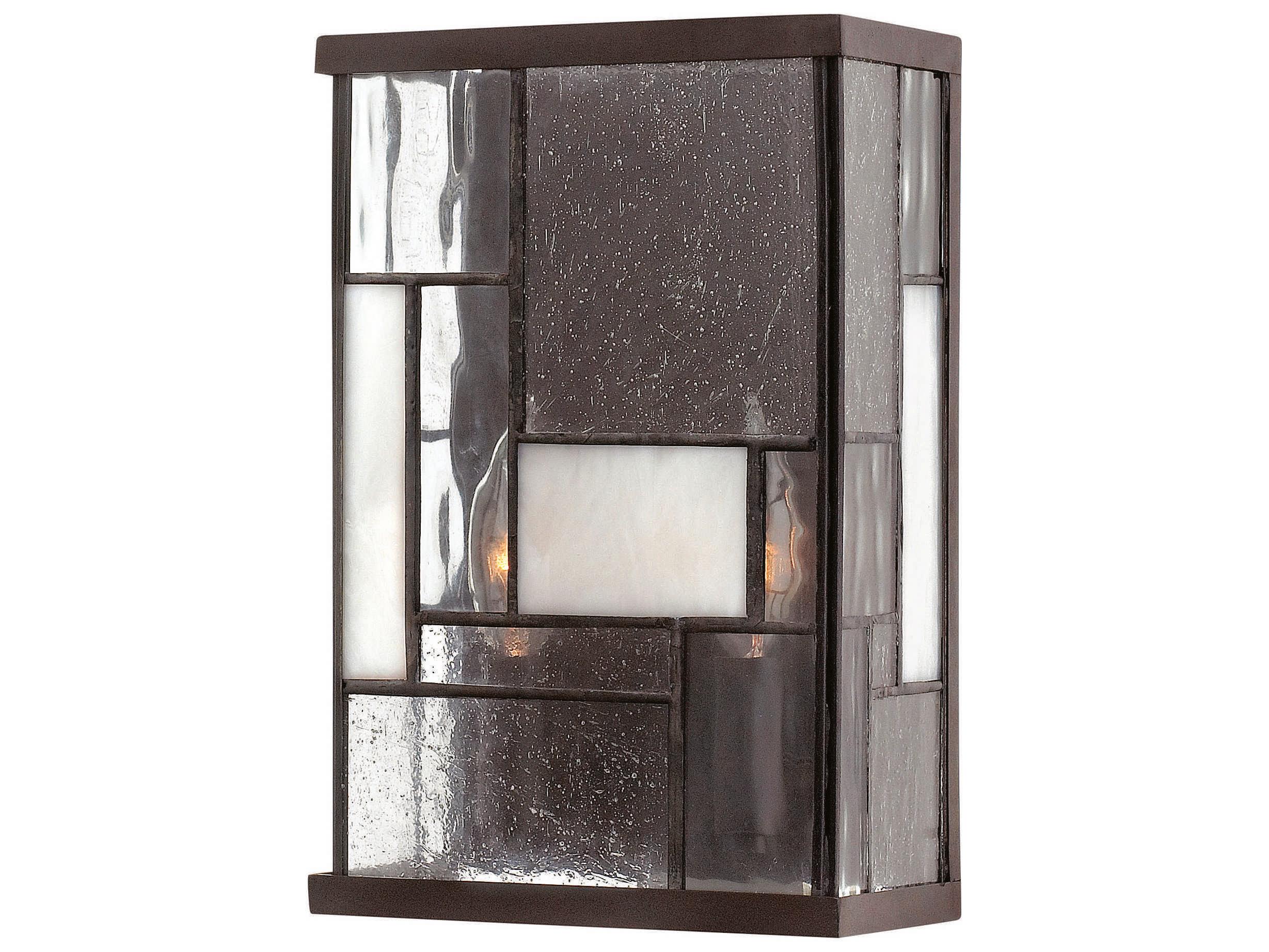 Hinkley Mondrian 2-Light Buckeye Bronze Glass Wall Sconce