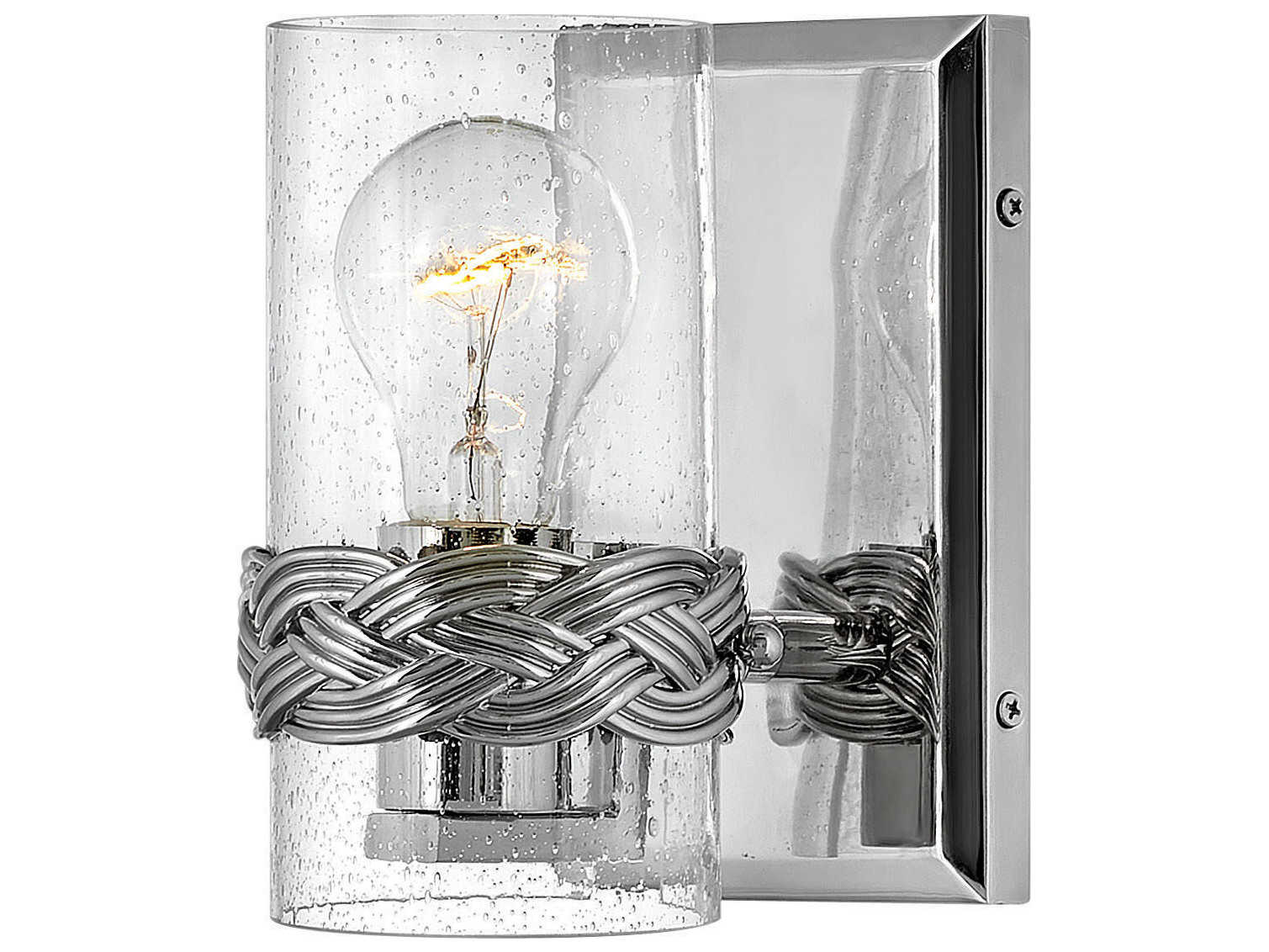 Hinkley Nevis 1-Light Polished Nickel Glass Wall Sconce