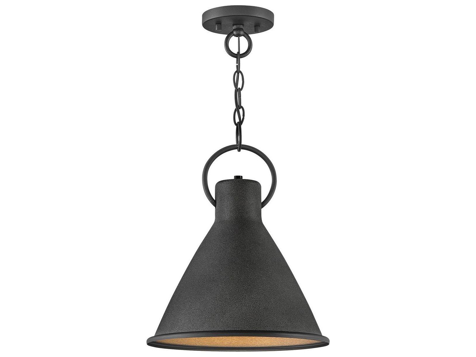 Hinkley Winnie 1-Light Aged Zinc Gray Bell Pendant