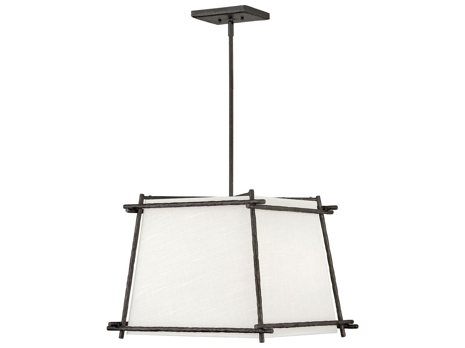 Hinkley Tress 4-Light Iron Ore Gray Geometric Pendant