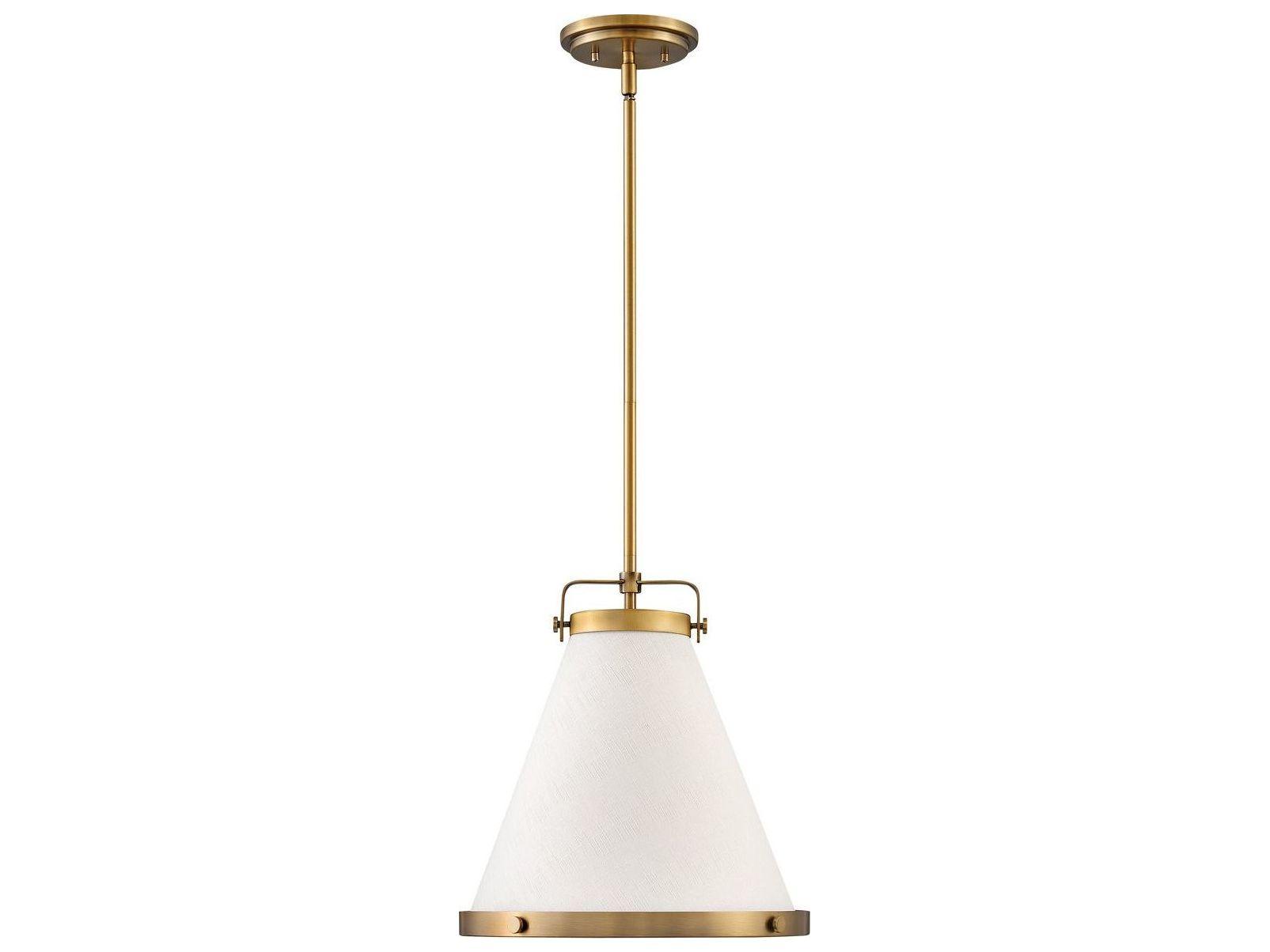 Hinkley Lexi 1-Light Lacquered Brass Off White Empire Pendant