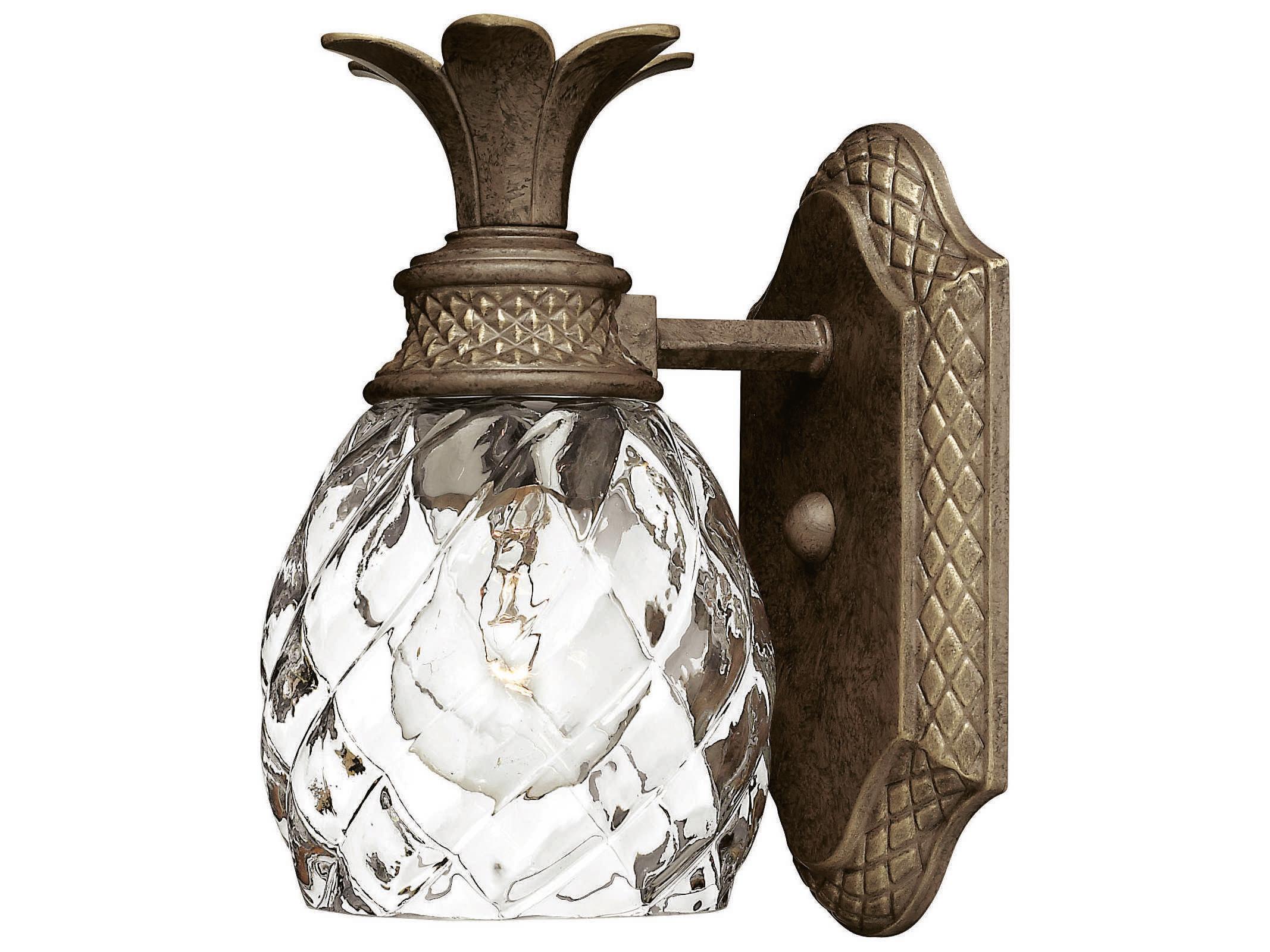Hinkley Plantation 1-Light Pearl Bronze Glass Wall Sconce
