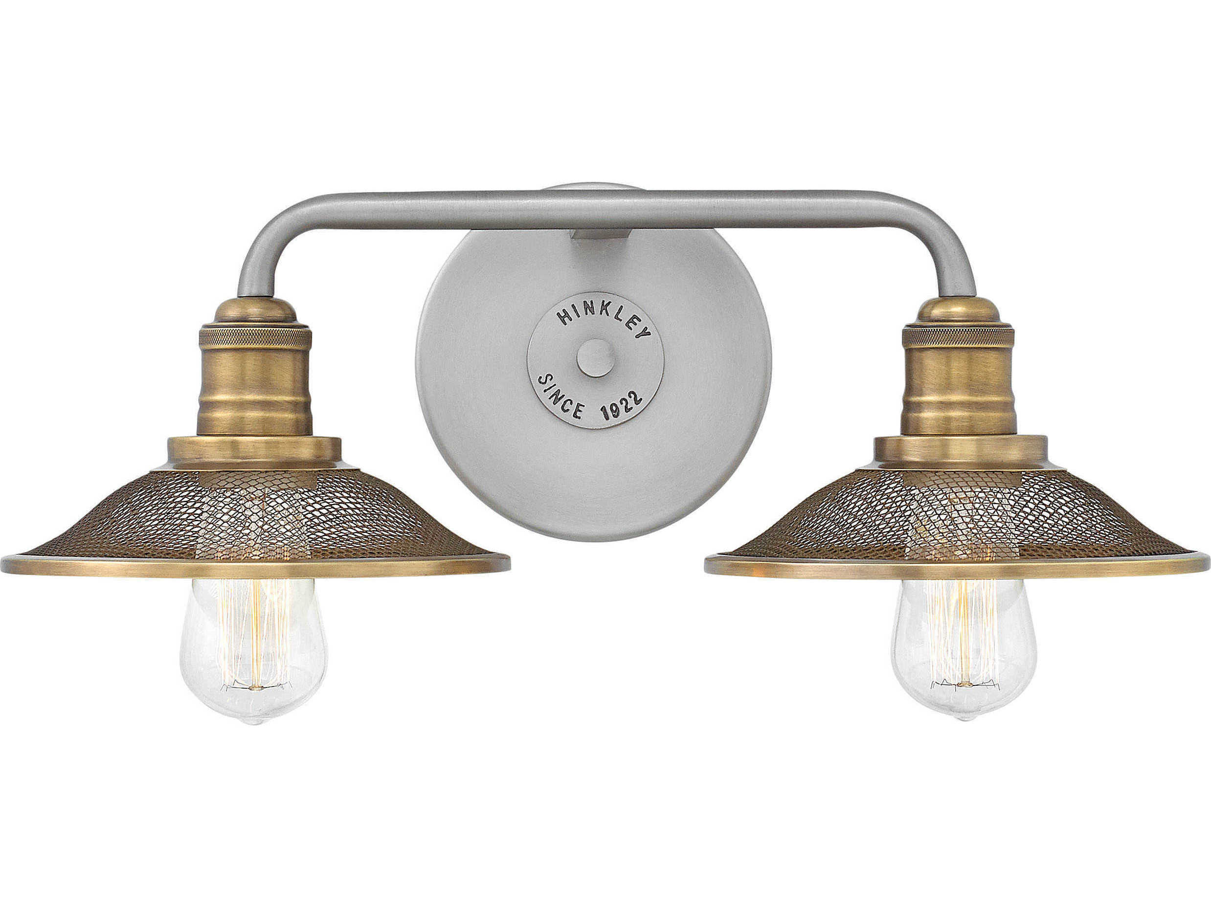 Hinkley Rigby 2-Light Antique Nickel Vanity Light