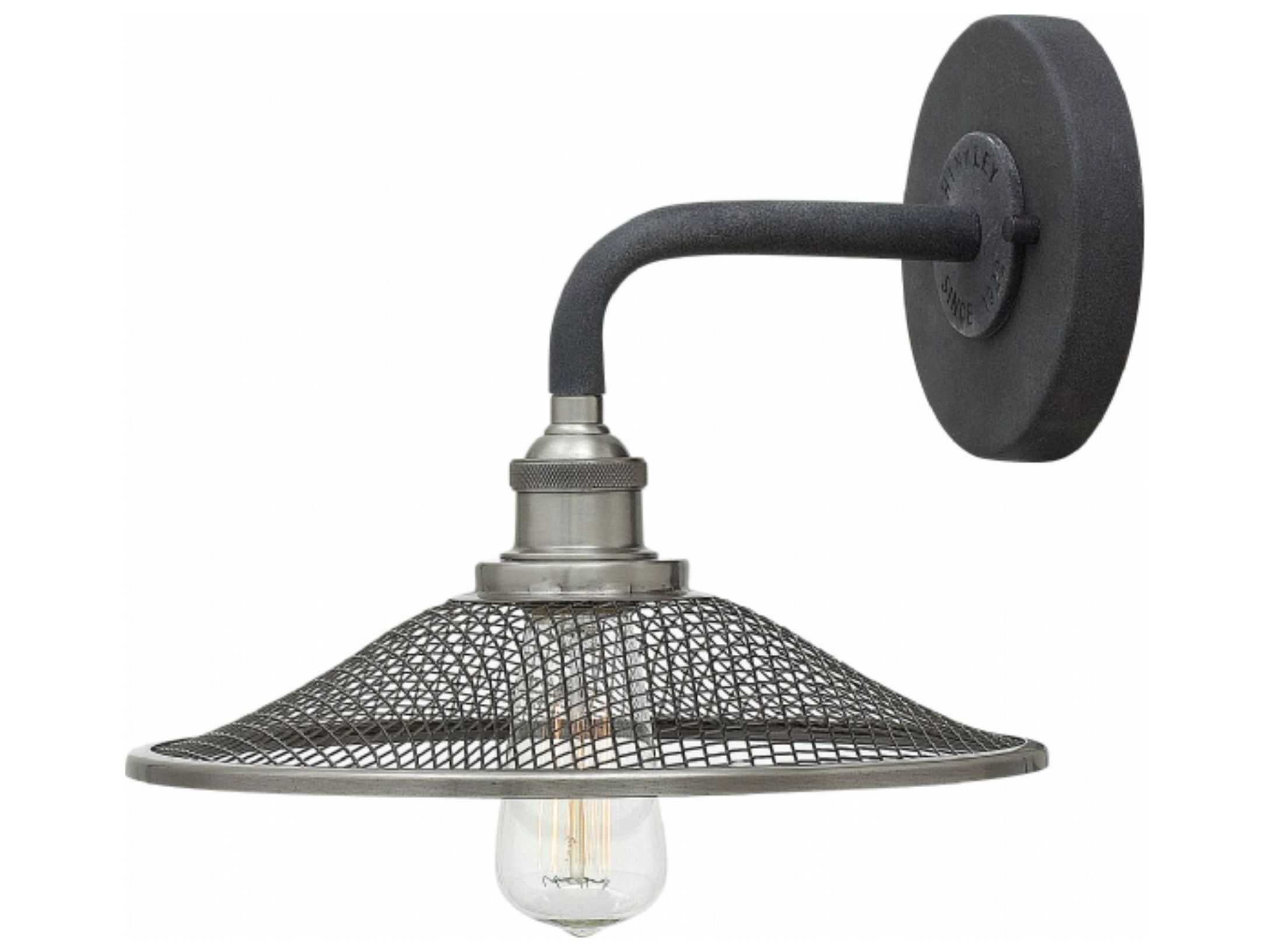 Hinkley Rigby Aged Zinc Black Wall Sconce