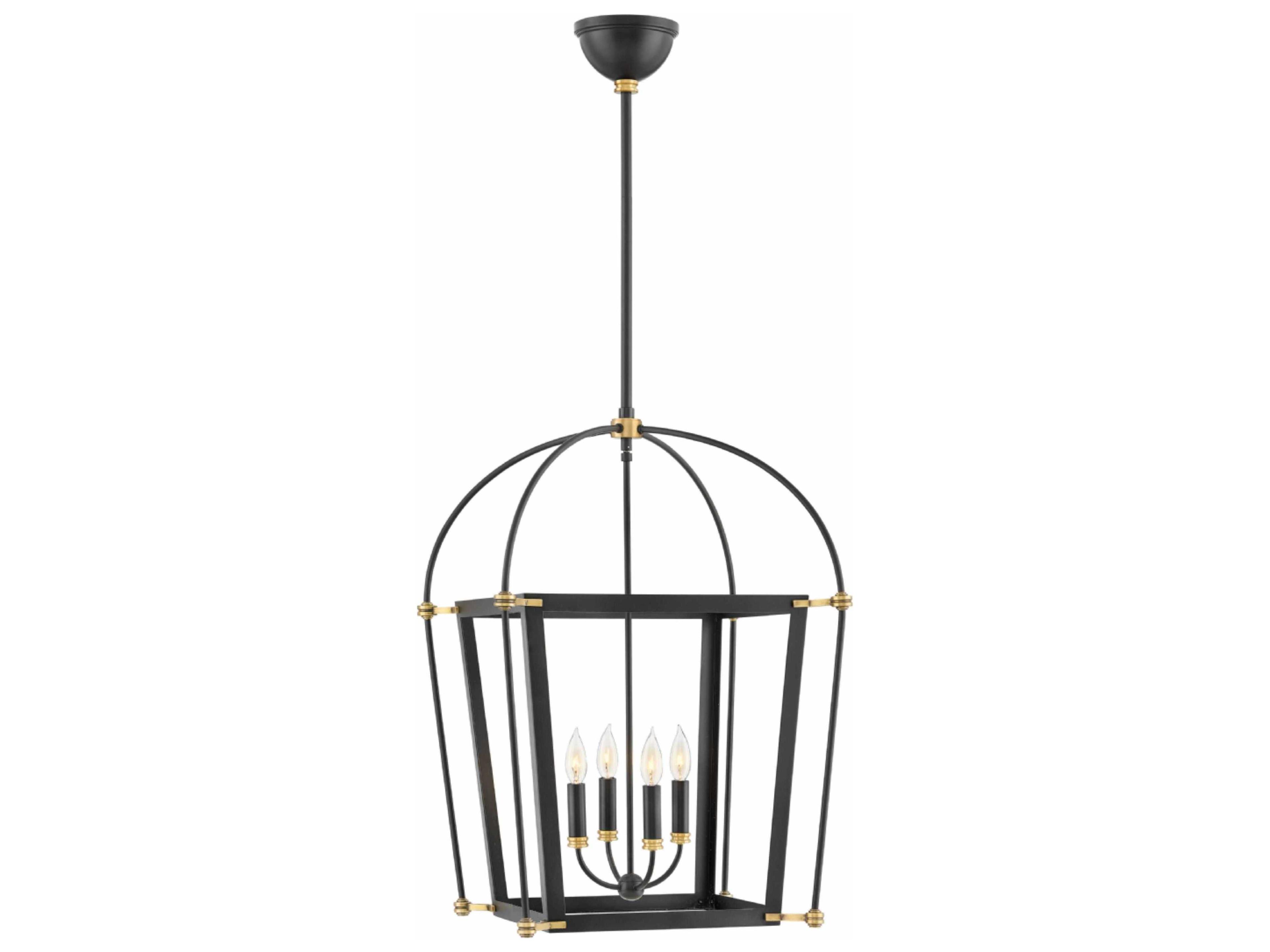 Hinkley Selby 4-Light Black Candelabra Chandelier