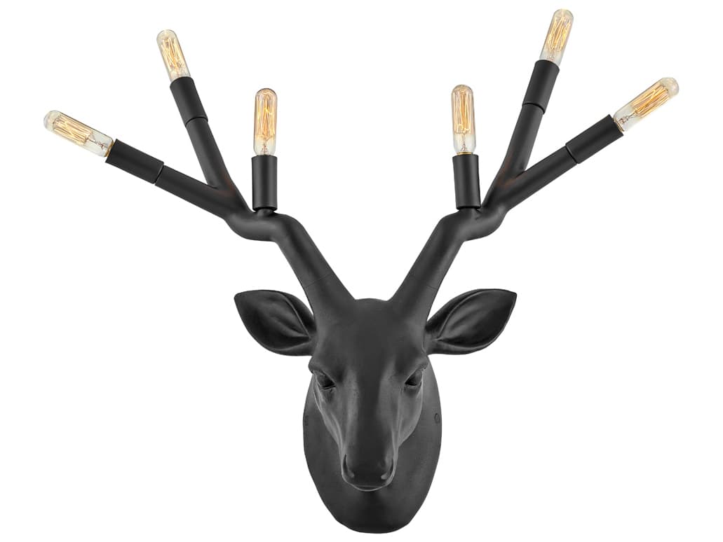 Hinkley Stag 6-Light Black Wall Sconce