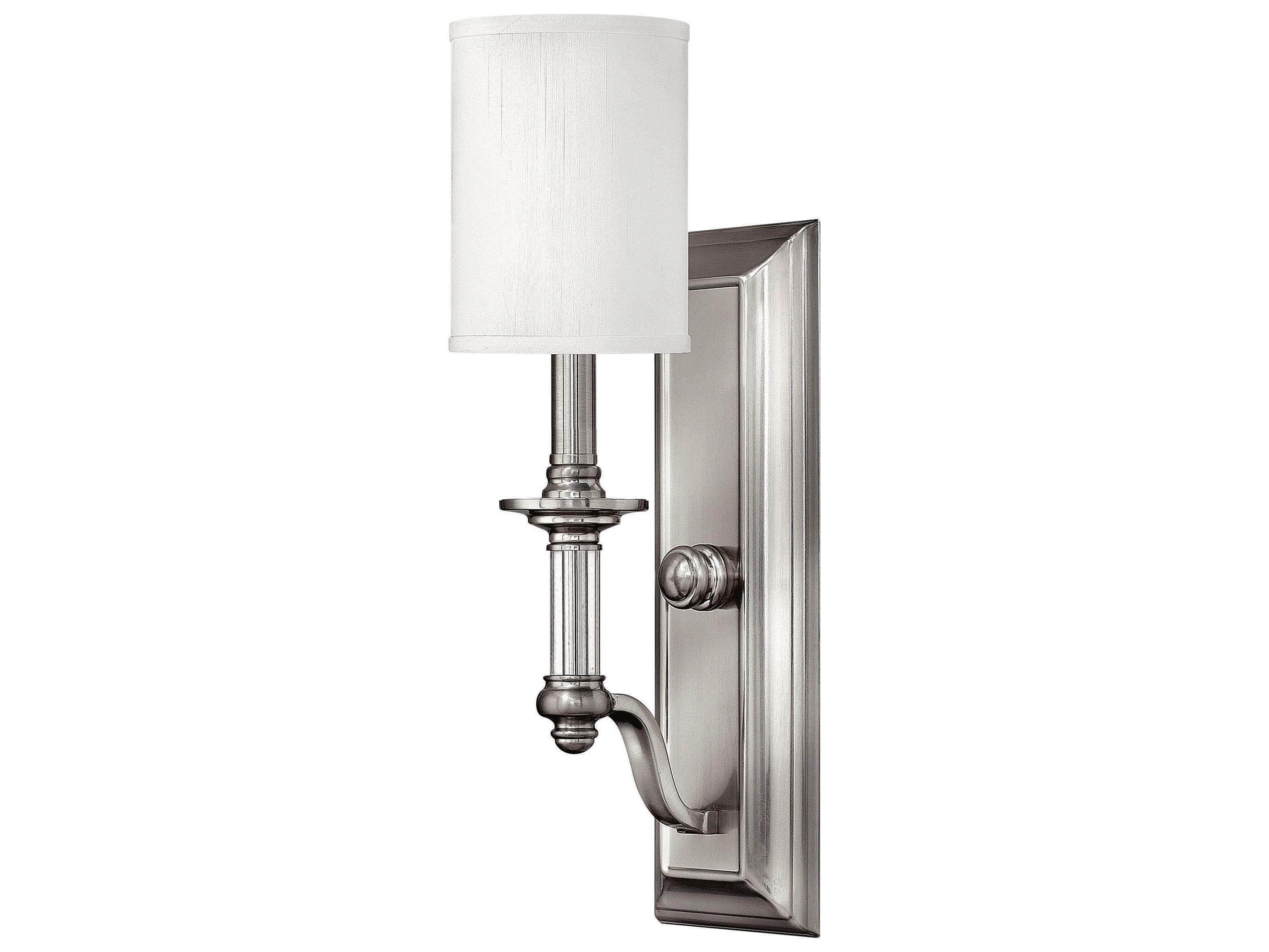 Hinkley Sussex 1-Light Brushed Nickel Glass Wall Sconce