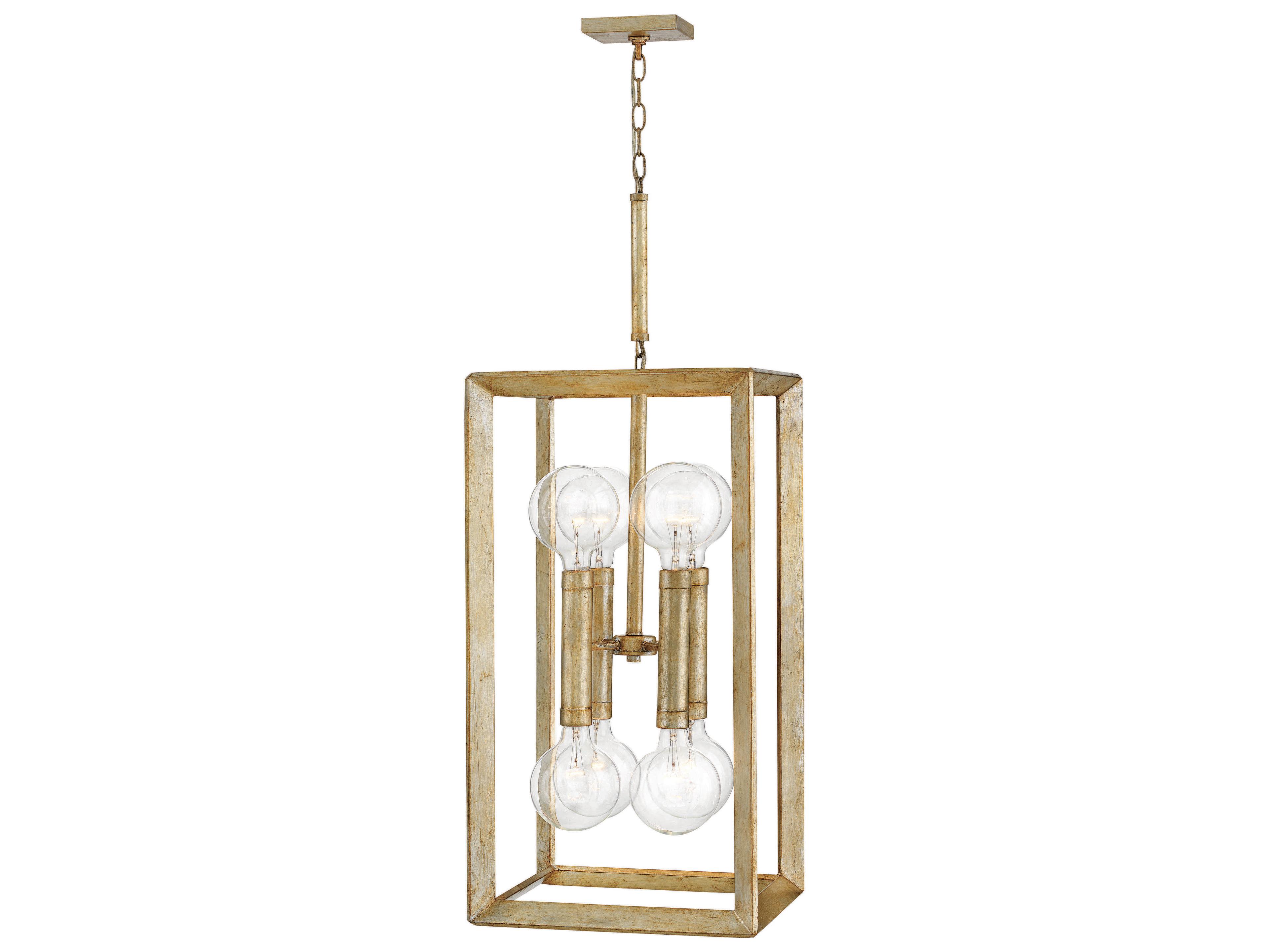 Hinkley Tinsley 8-Light Silver Leaf Pendant