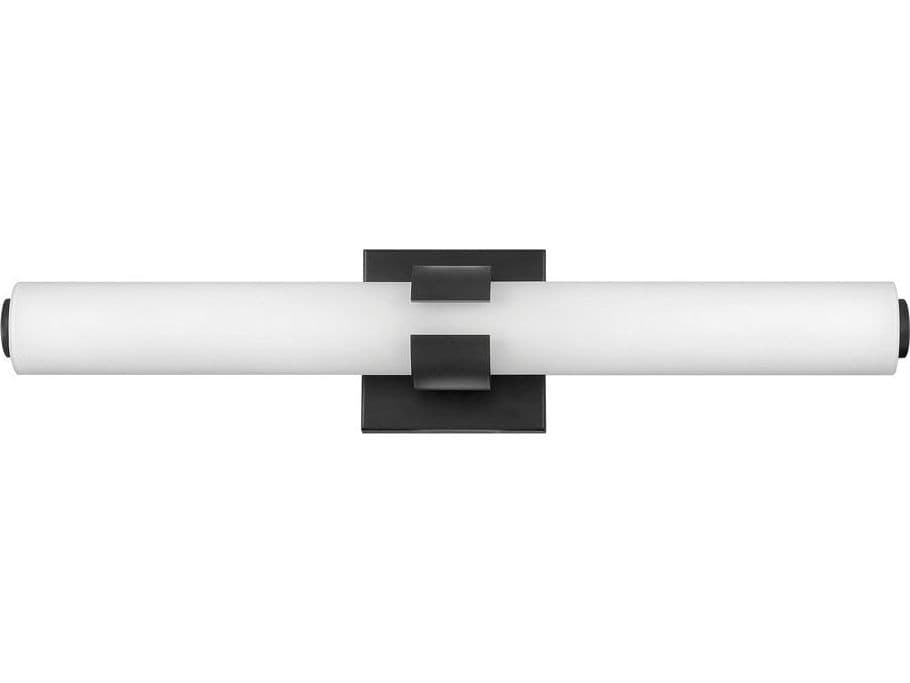 Hinkley Aiden Black White Glass LED Vanity Light