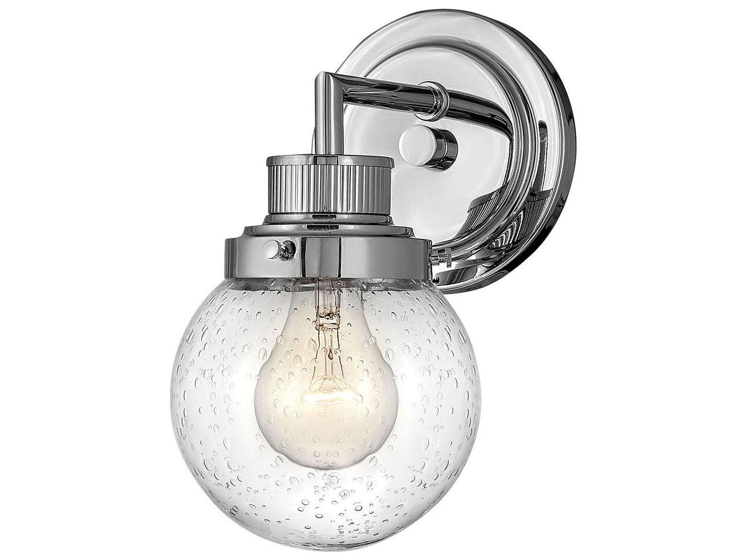 Hinkley Poppy 1-Light Chrome Glass Wall Sconce