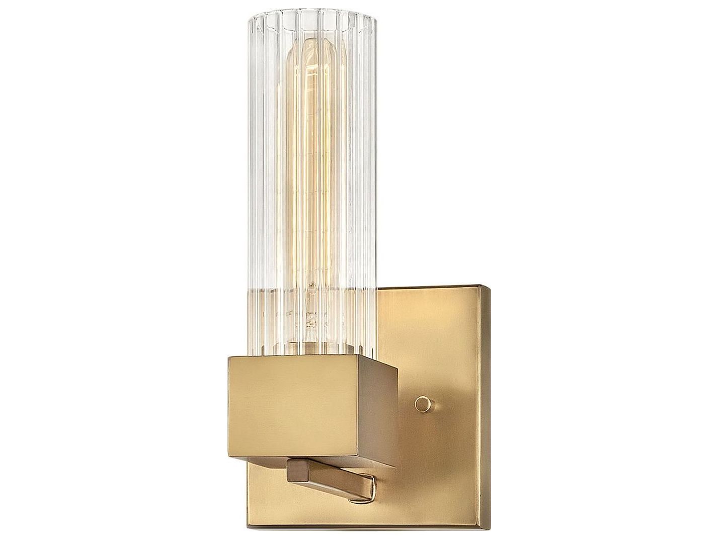 Hinkley Xander 1-Light Heritage Brass Glass Wall Sconce