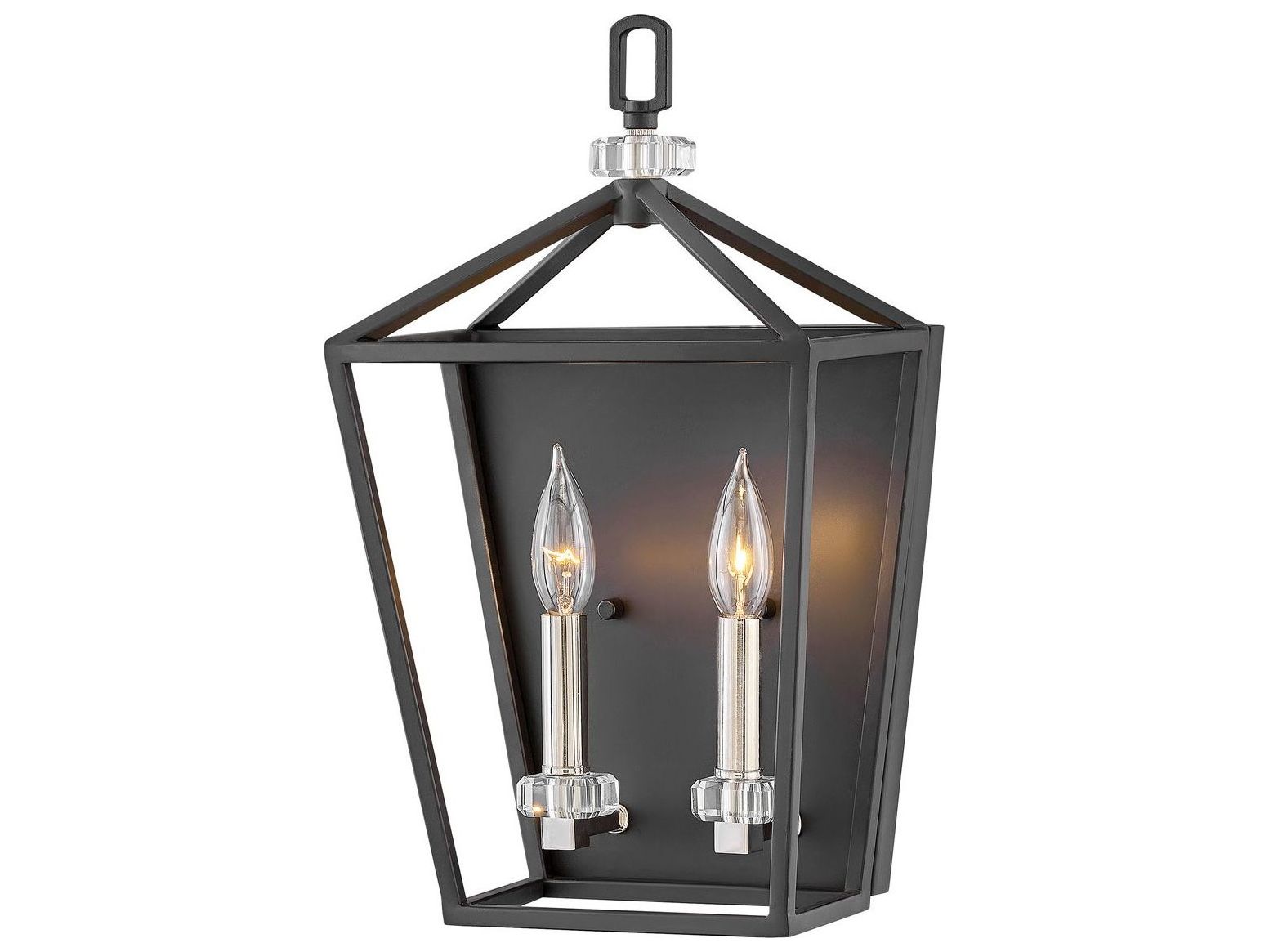 Hinkley Stinson 2-Light Black Crystal Wall Sconce