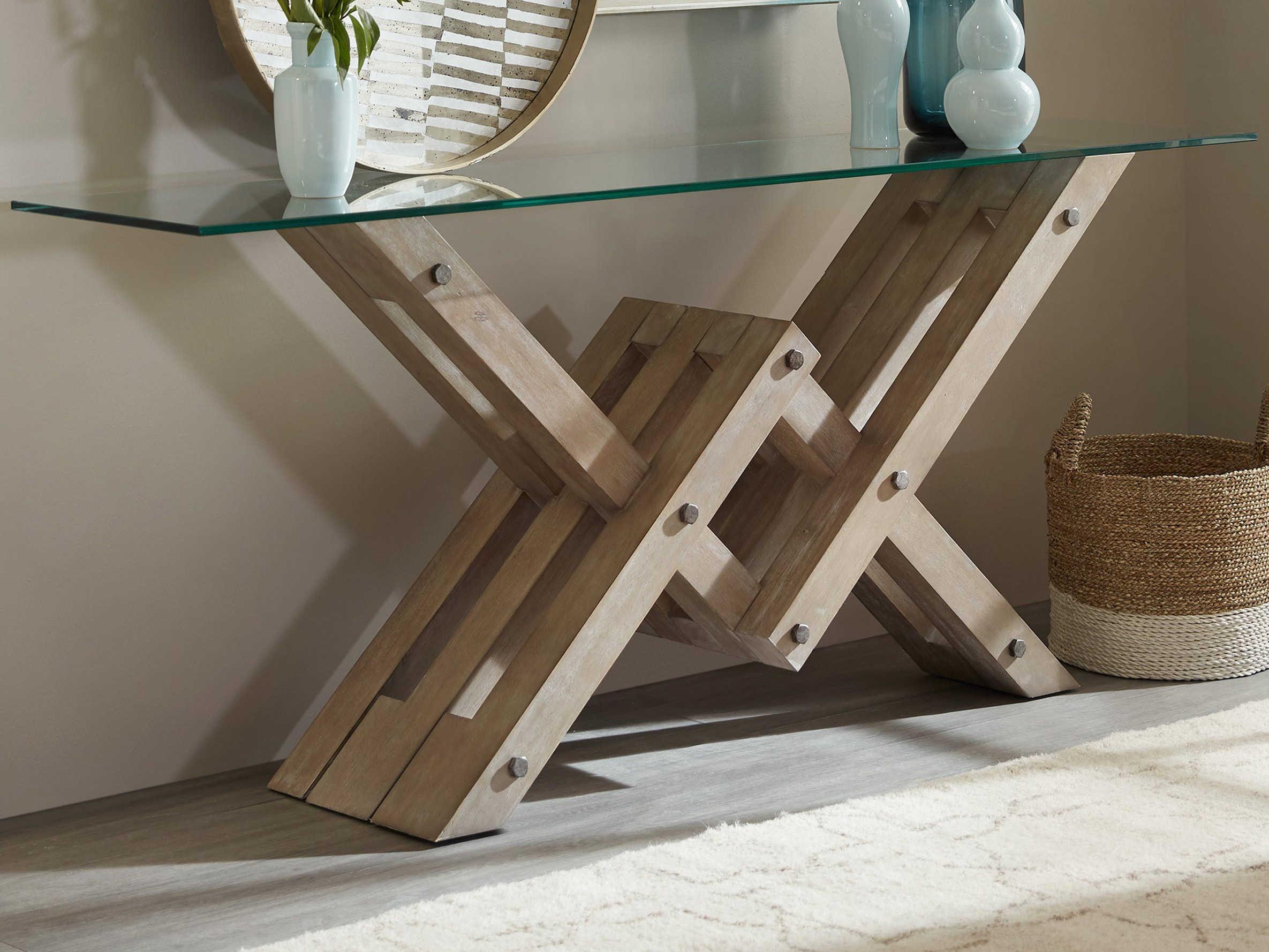 Hooker Furniture Affinity Rectangular Glass Console Table