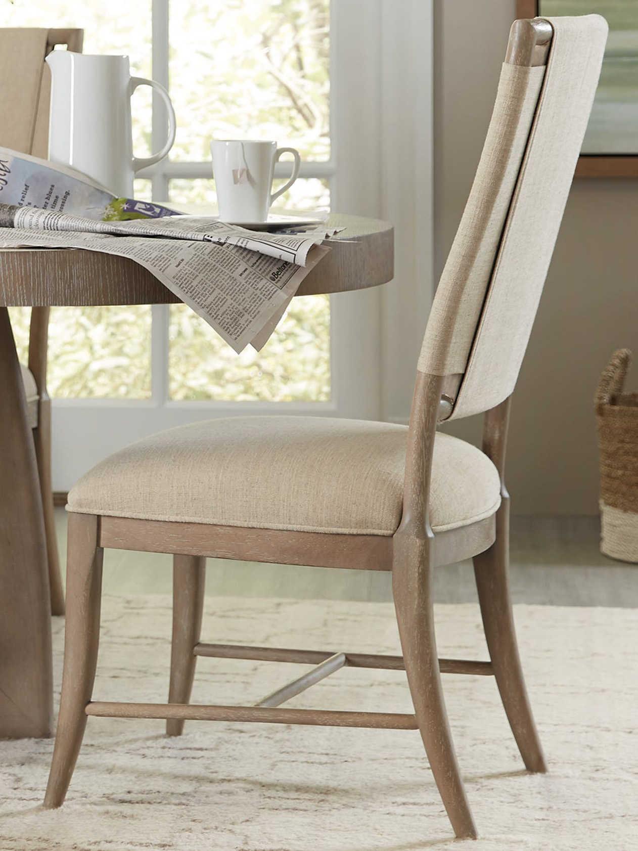 Hooker Furniture Affinity Rubberwood Beige Upholstered Side Dining Chair