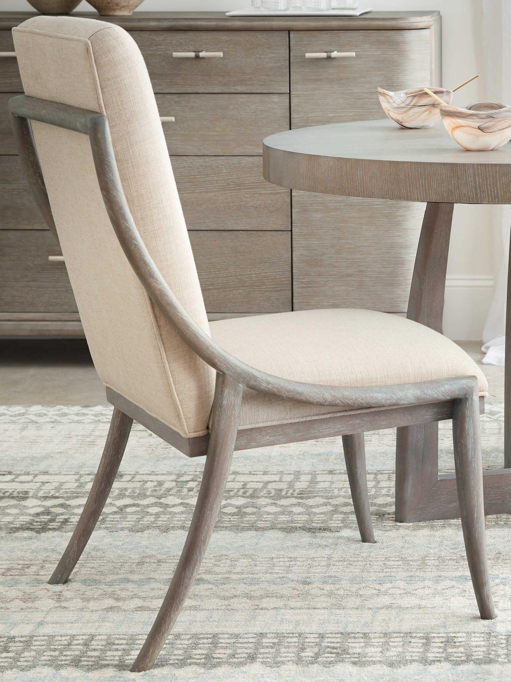 Hooker Furniture Affinity Rubberwood Beige Upholstered Side Dining Chair