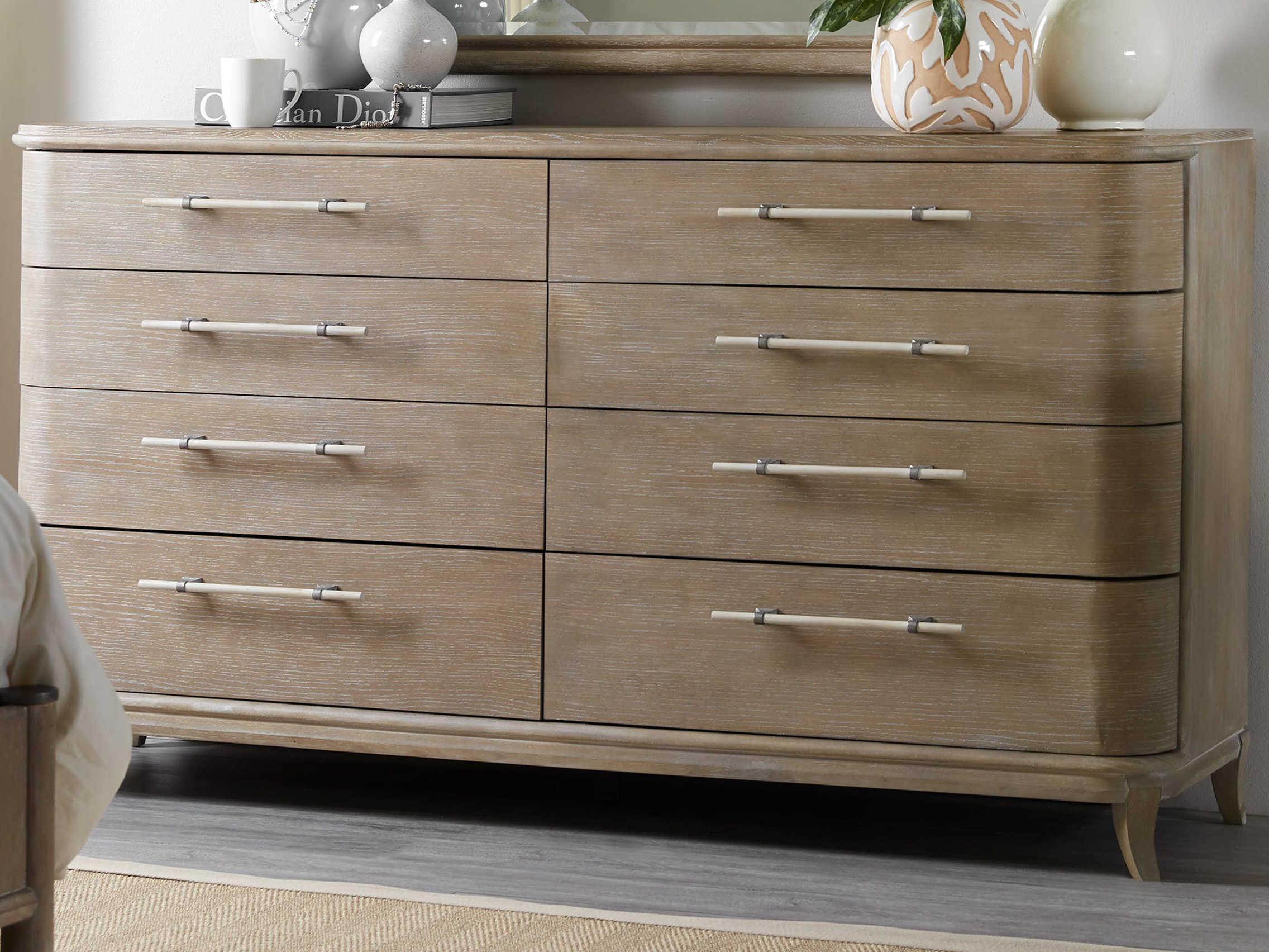 Luxecor Heritage 8-Drawers Gray Rubberwood Double Dresser