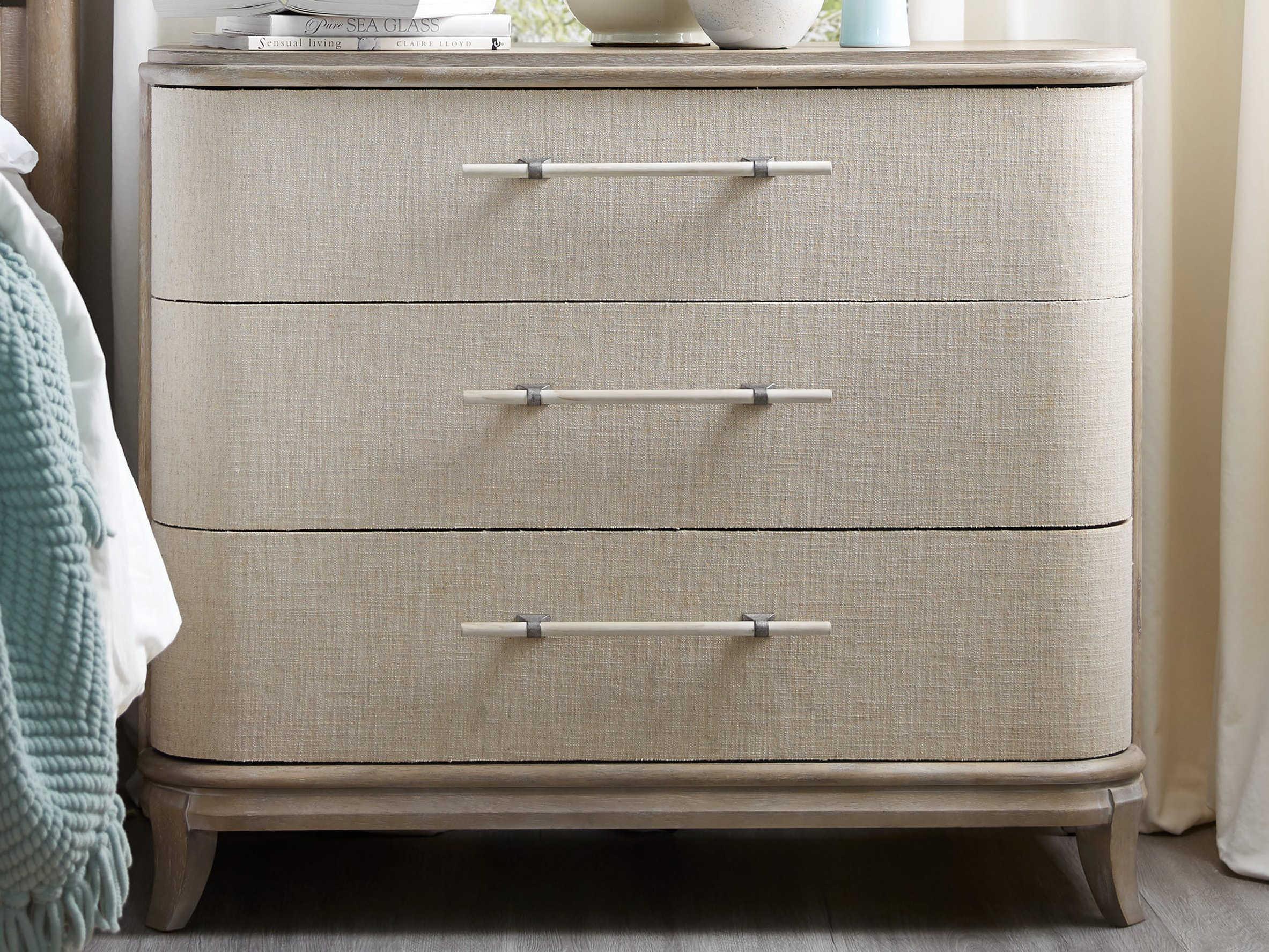 Luxecor Heritage 3-Drawers Gray Rubberwood Chest Nightstand