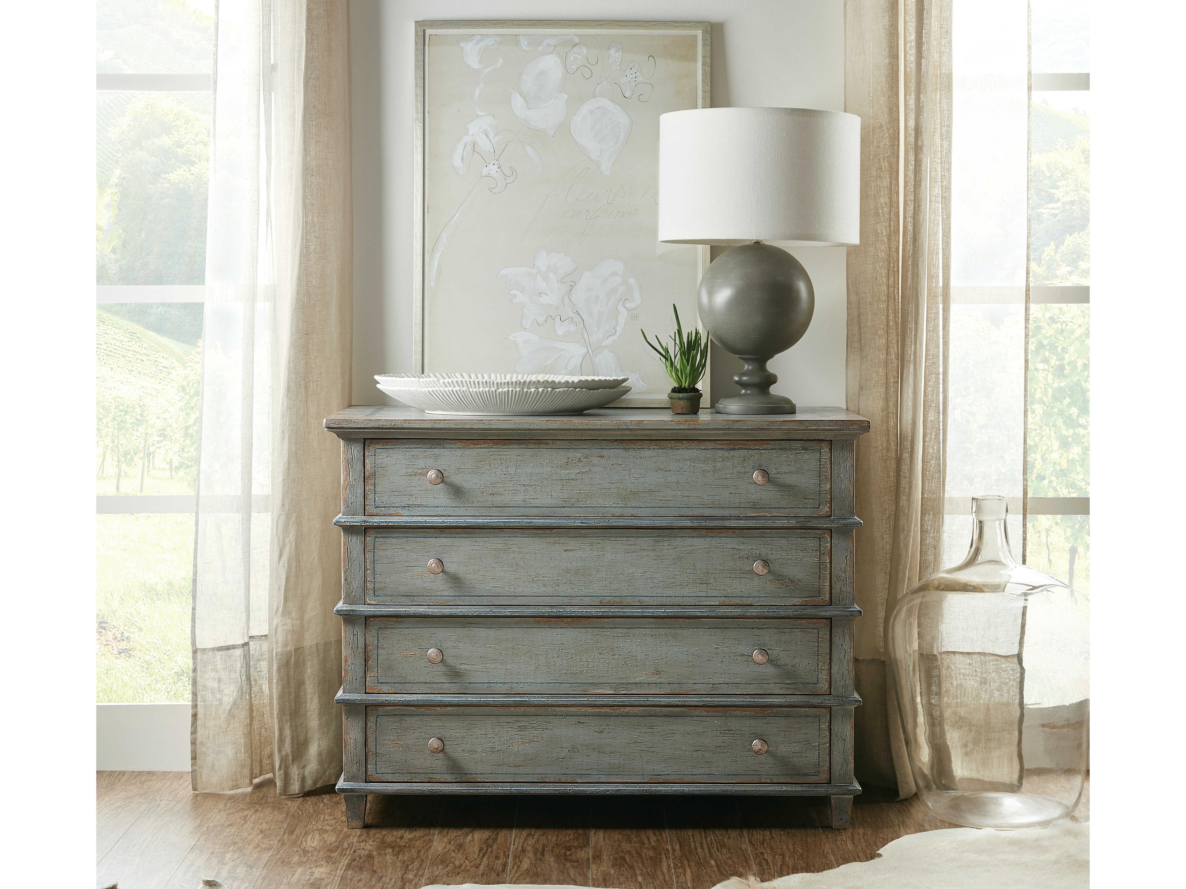 Luxecor Heritage 4-Drawers Normandy Gray Oak Wood Accent Chest