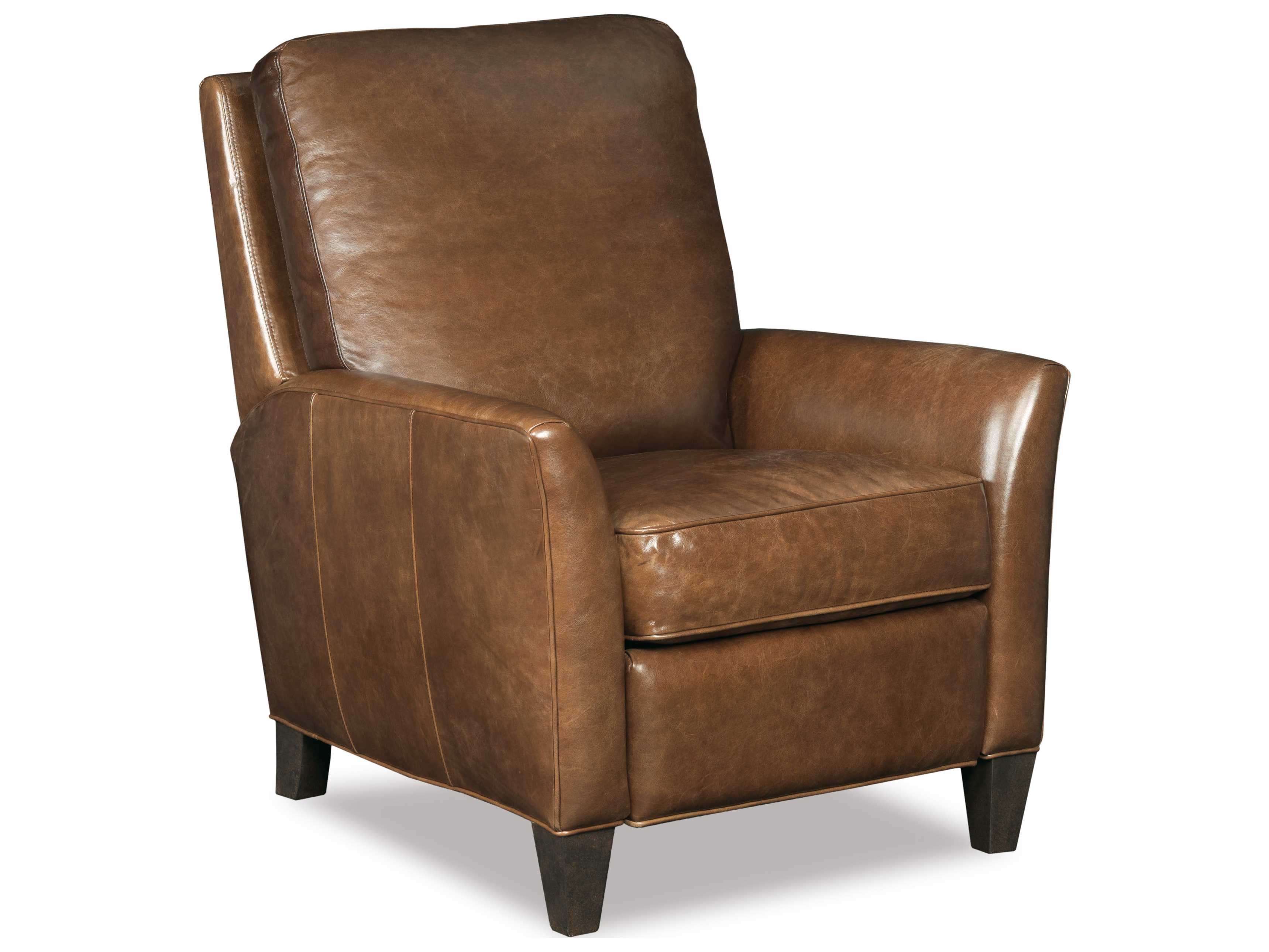 Hooker Furniture Balmoral Albert Natchez Brown Dark Wood Leather Recliner