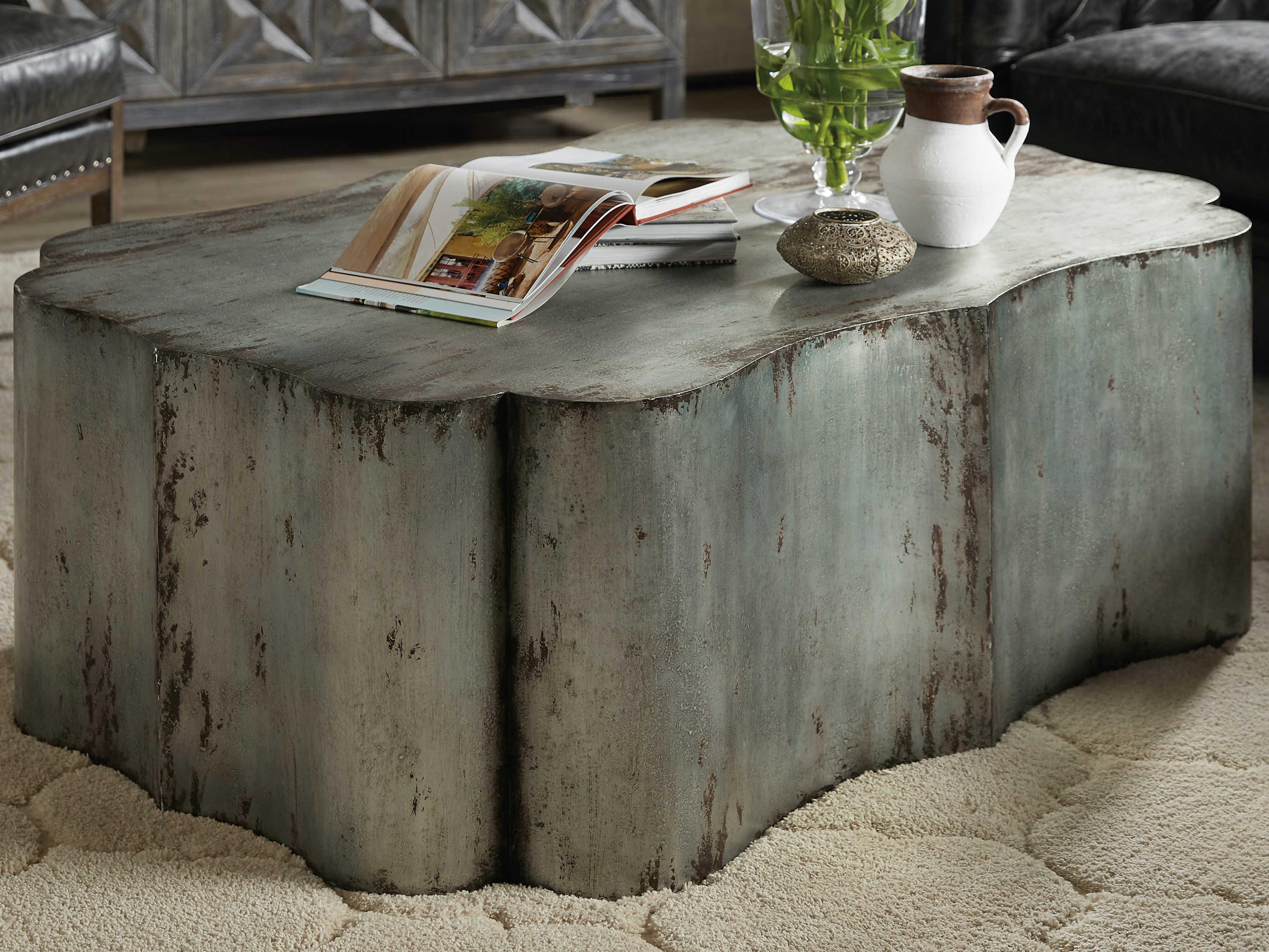 Luxecor Heritage Rectangular Metal Gray Cocktail Table