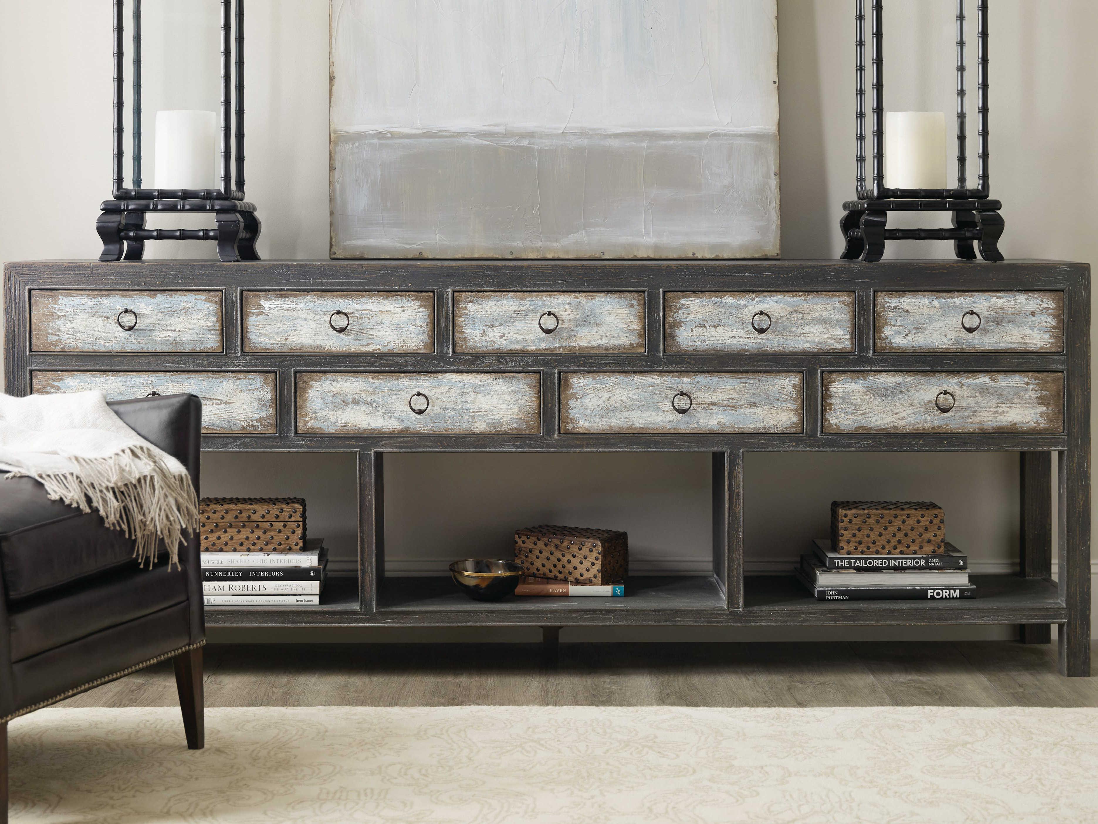 Hooker Furniture Beaumont Rectangular Dark Wood Console Table