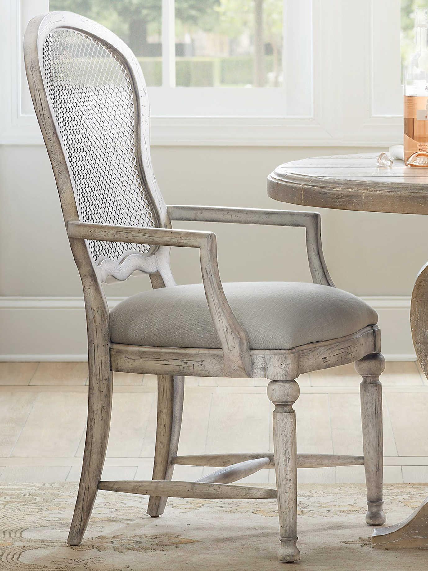 Hooker Furniture Boheme Hardwood Gray Upholstered Arm Dining Chair