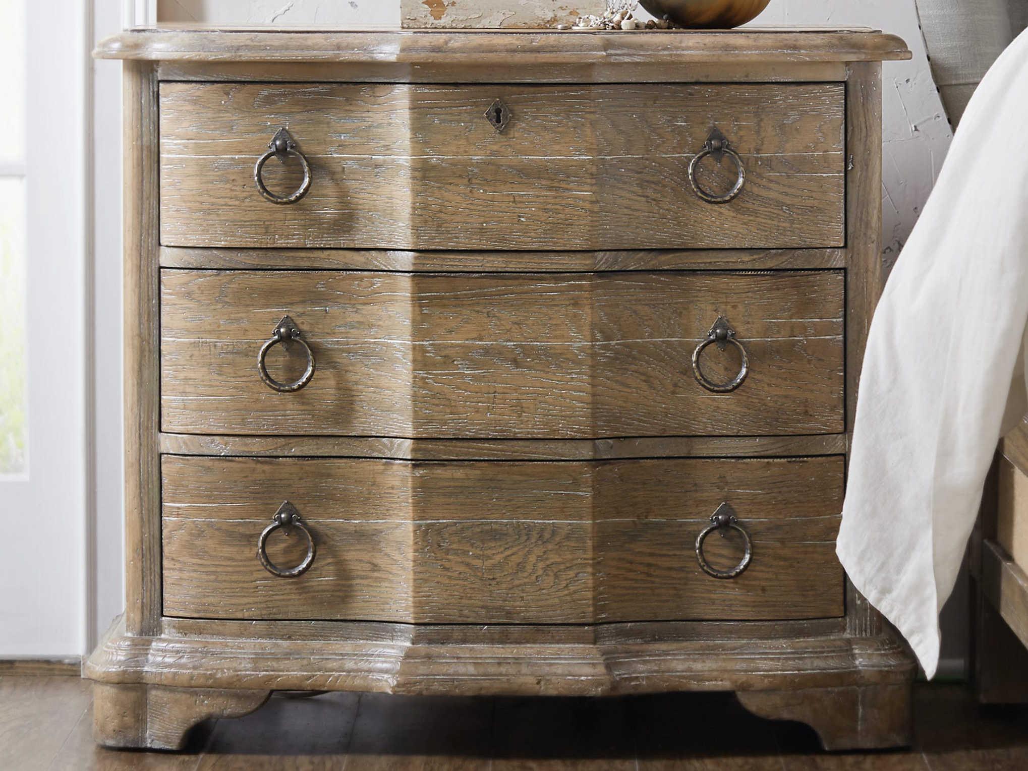 Hooker Furniture Boheme 3-Drawers Brown Cedar Wood Nightstand