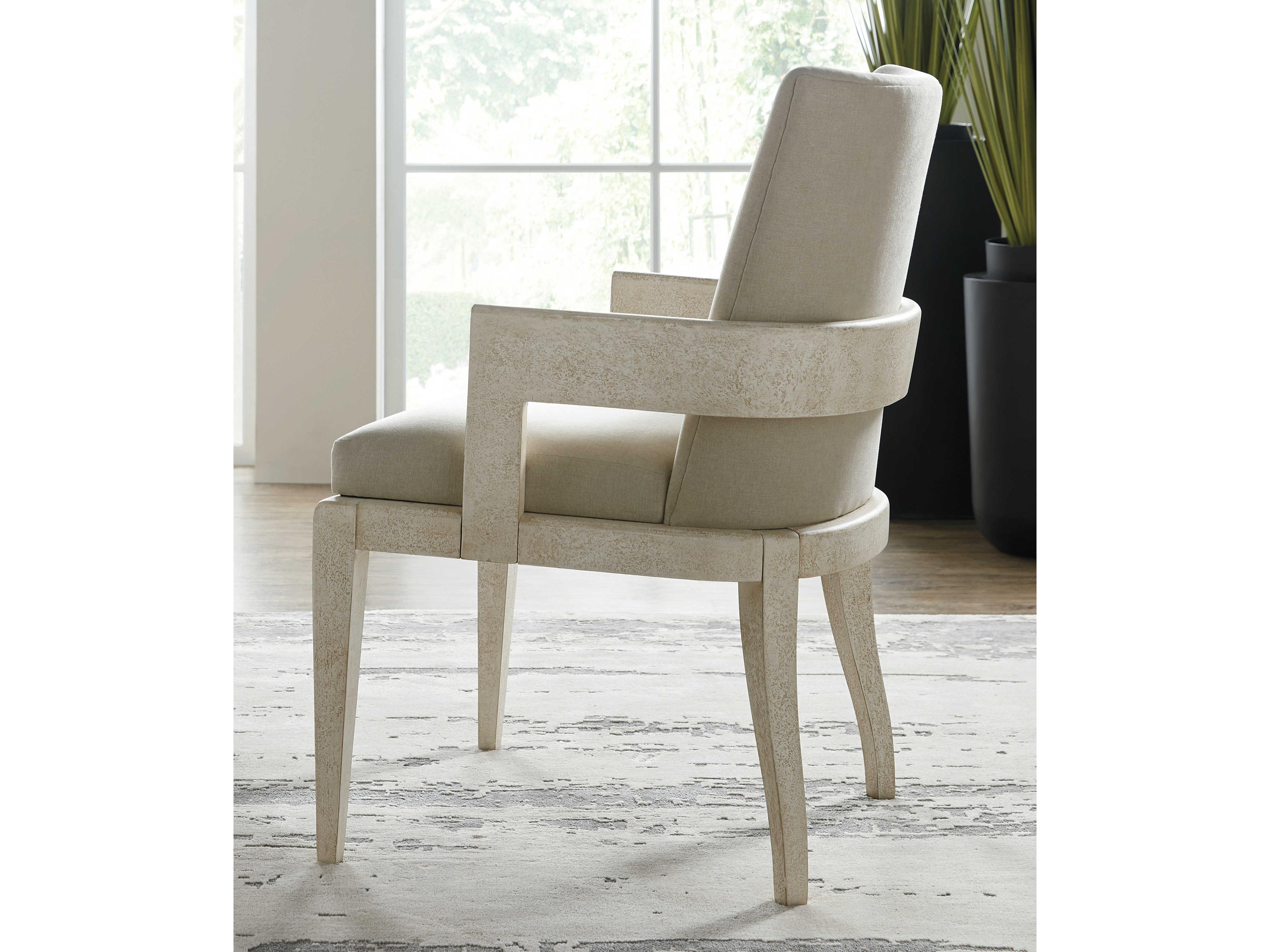 Hooker Furniture Cascade Beige Upholstered Arm Dining Chair