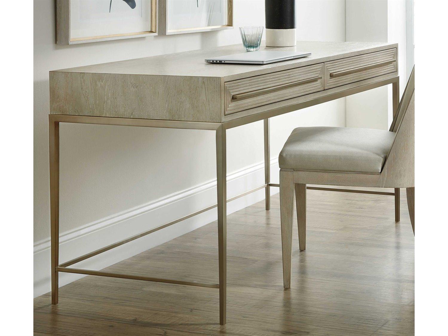 Luxecor Heritage Terrain Champagne Beige Oak Wood Writing Desk