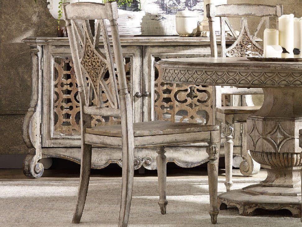 Hooker Furniture Chatelet Rubberwood White Side Dining Chair