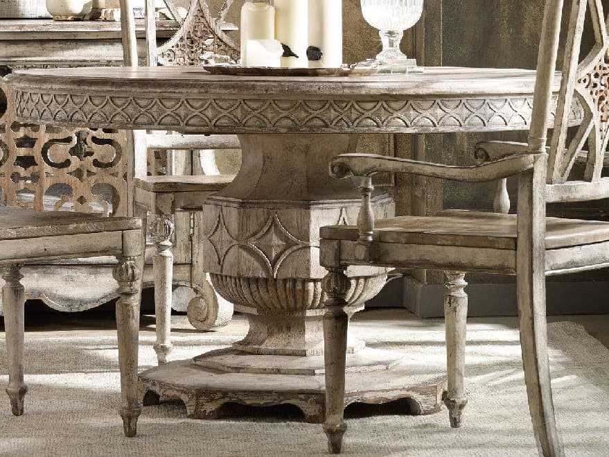 Hooker Furniture Chatelet Extendable Round Wood Dining Table