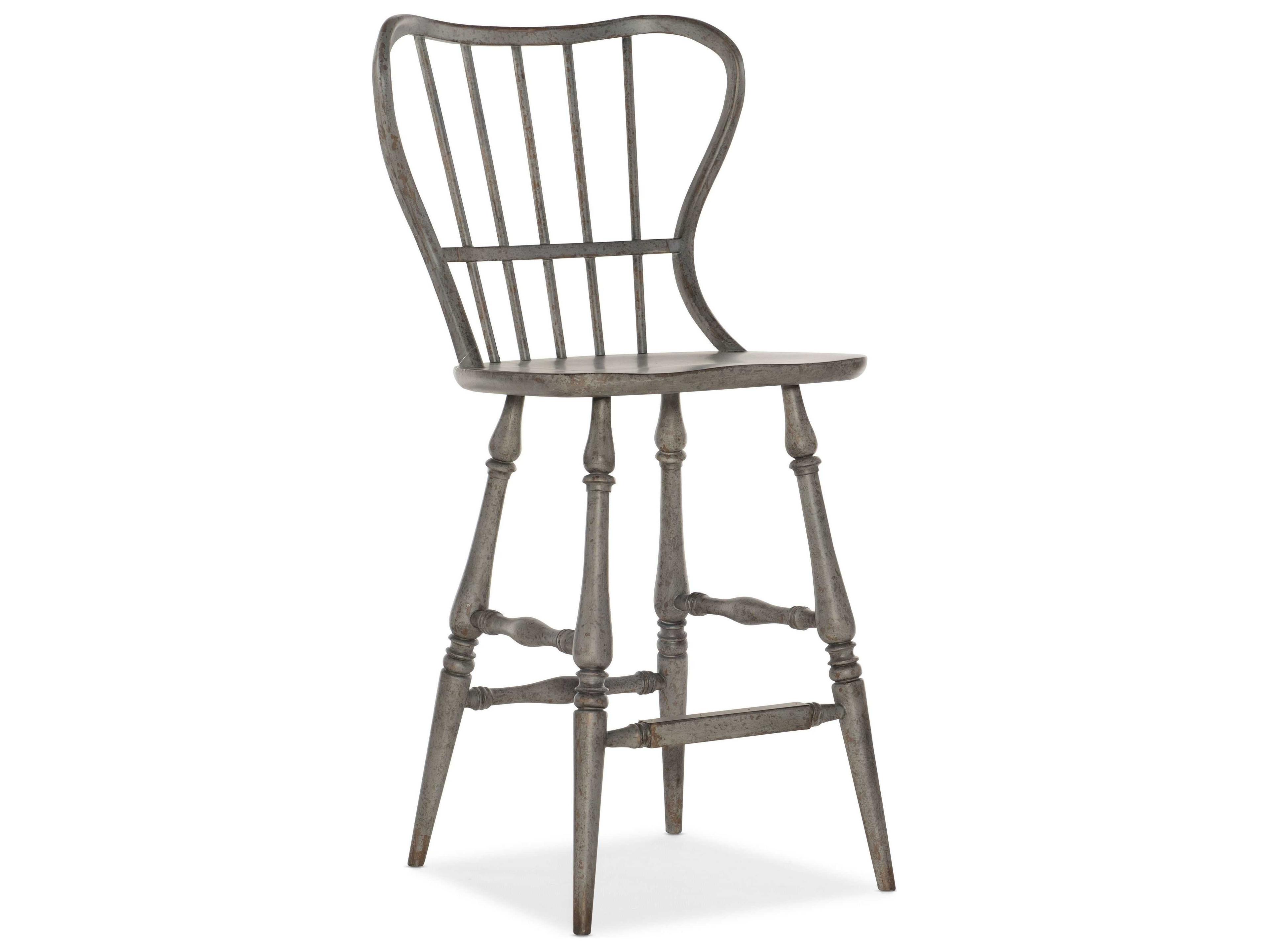 Hooker Furniture Ciao Bella Poplar Wood Gray Bar Stool