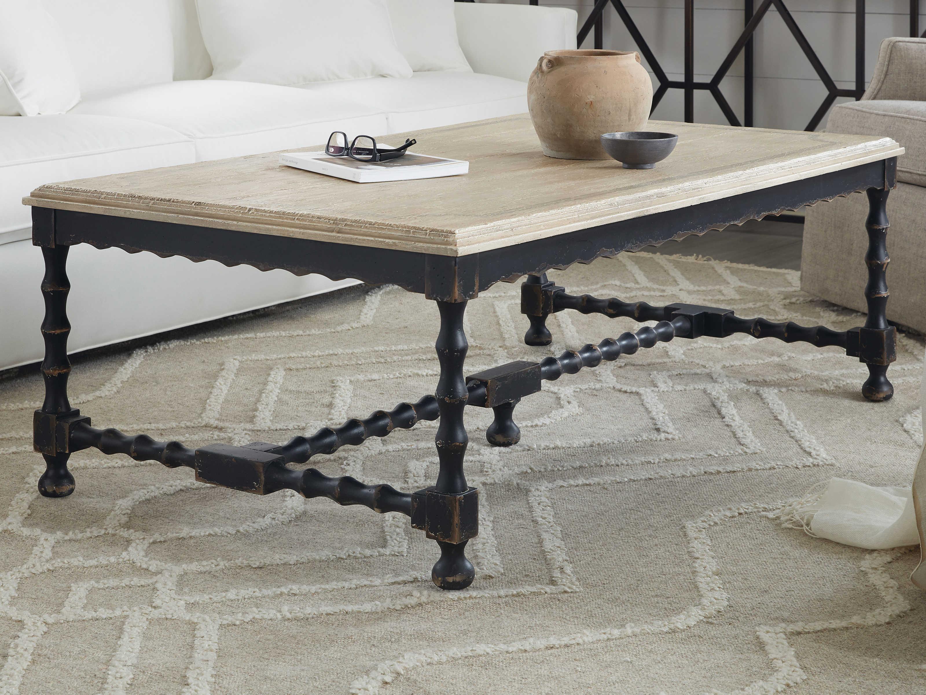 Hooker Furniture Ciao Bella Rectangular Wood Black Cocktail Table