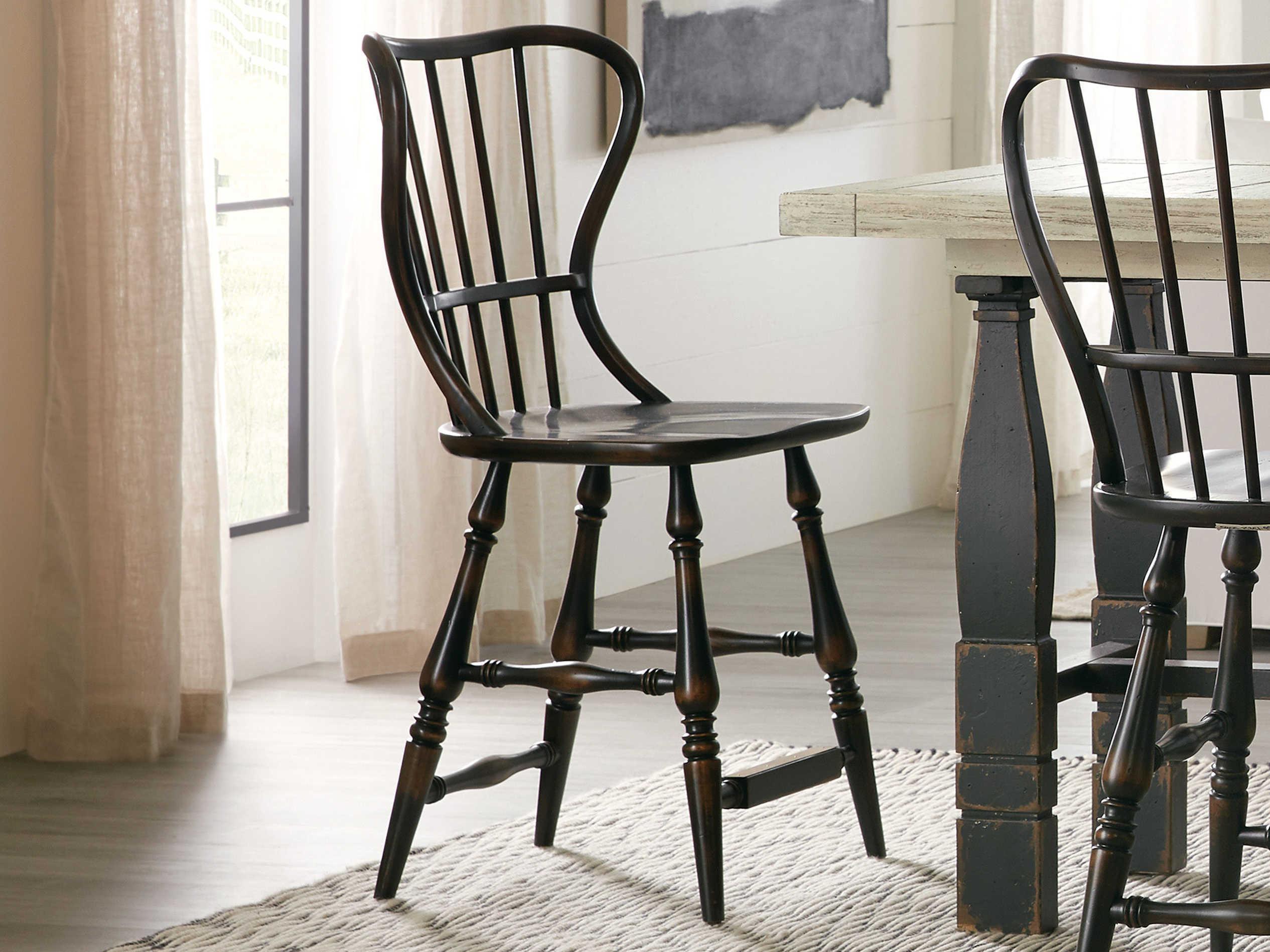 Hooker Furniture Ciao Bella Poplar Wood Black Counter Stool