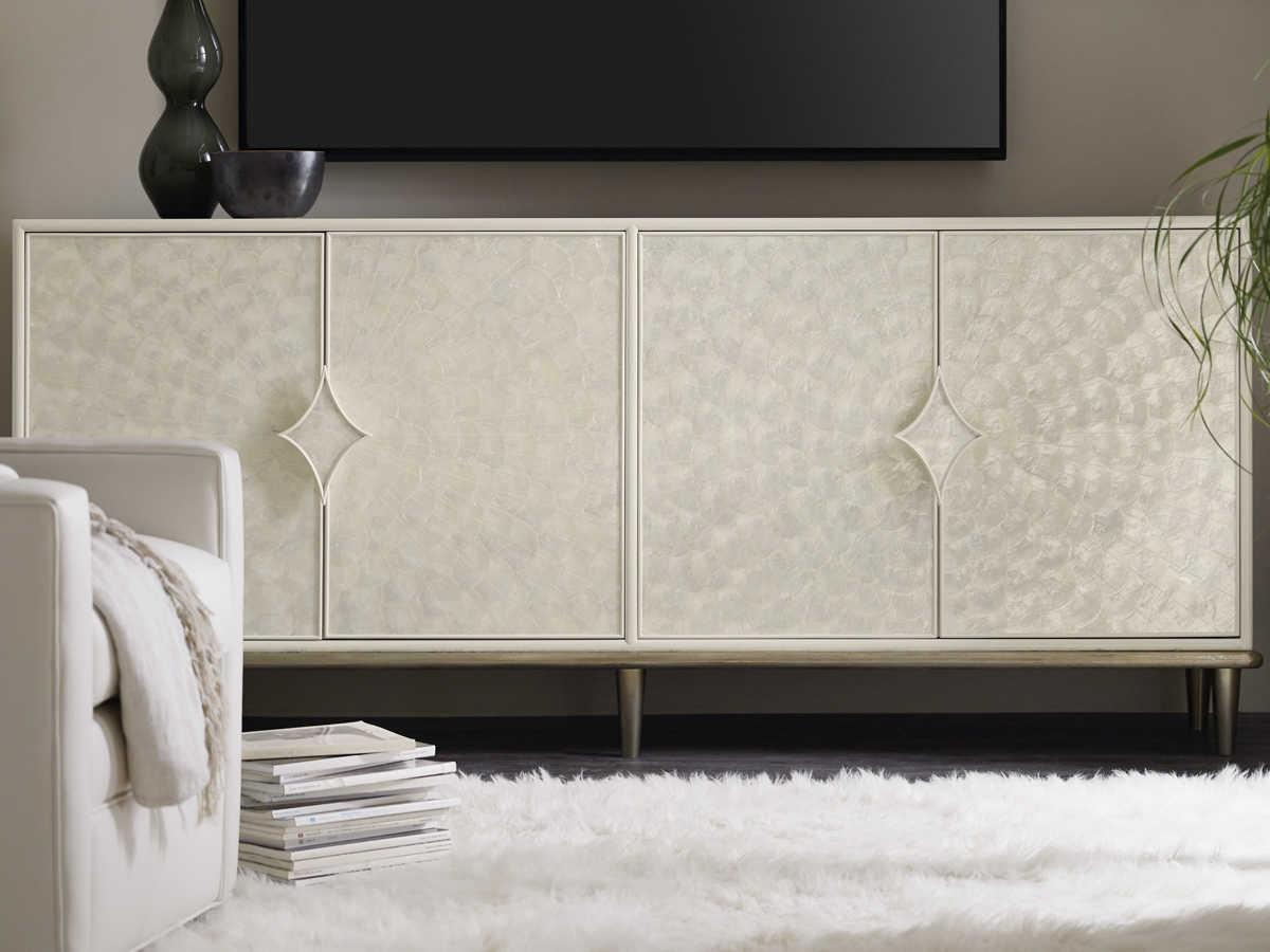 Hooker Furniture 75" Hardwood Creamy White Media Console