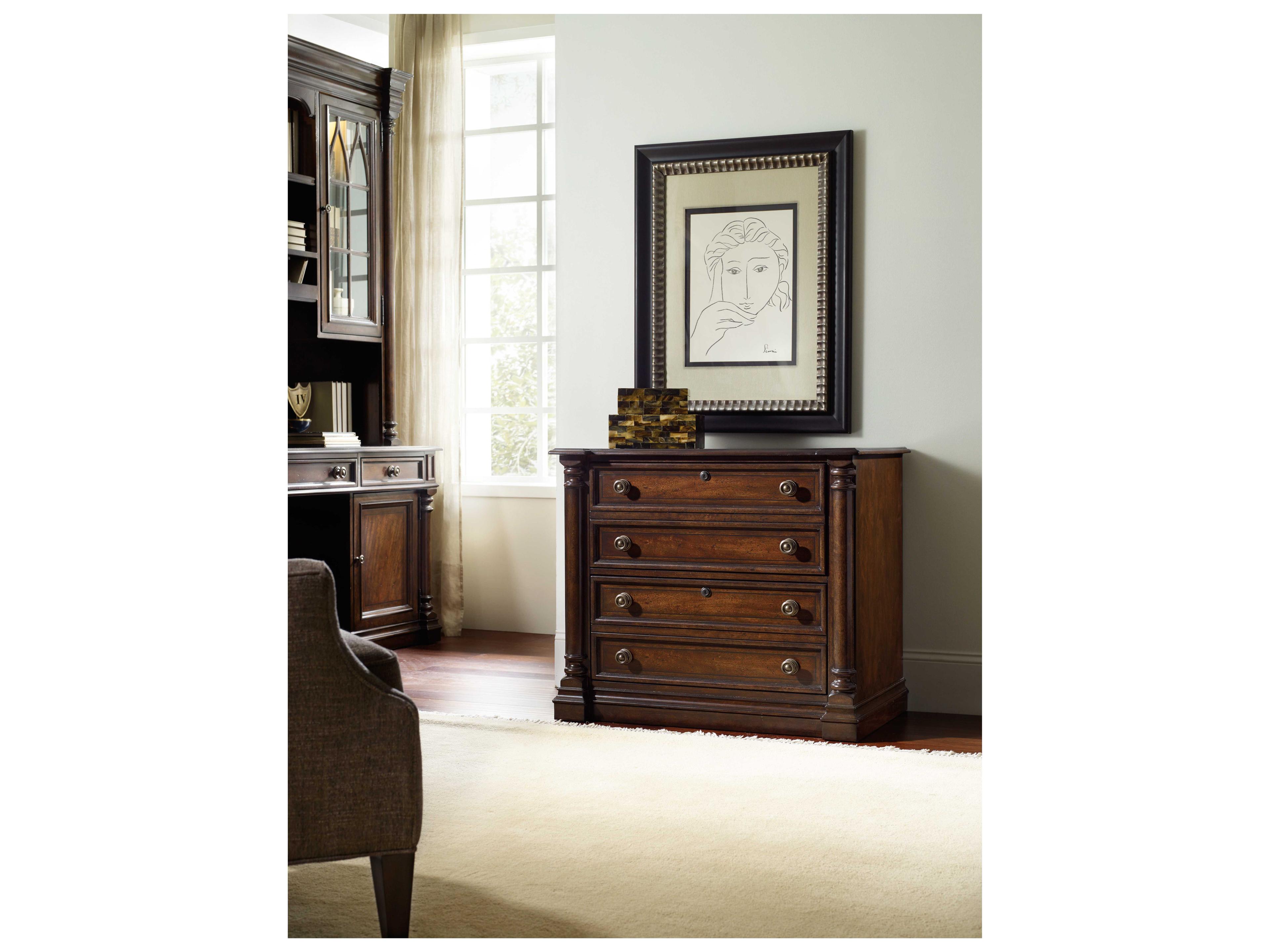Luxecor Heritage Rich Dark Wood File Cabinet