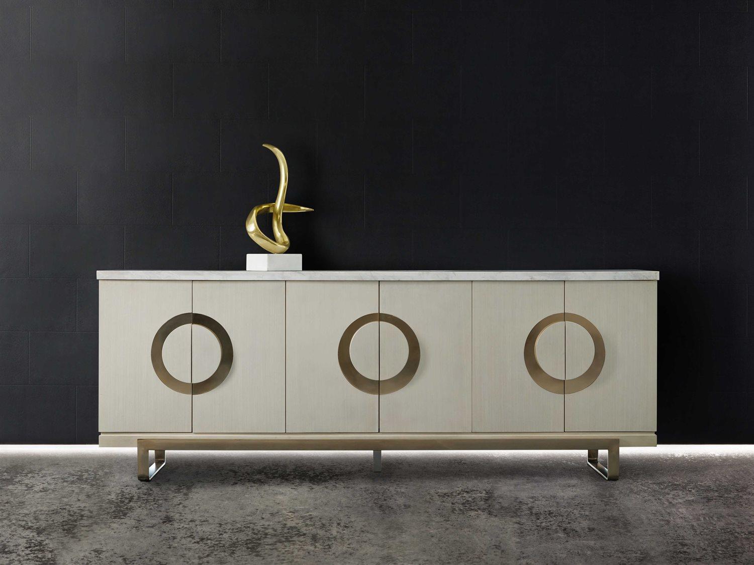 Luxecor Heritage Noelle 96" Rubberwood Cream With God Accents Media Console