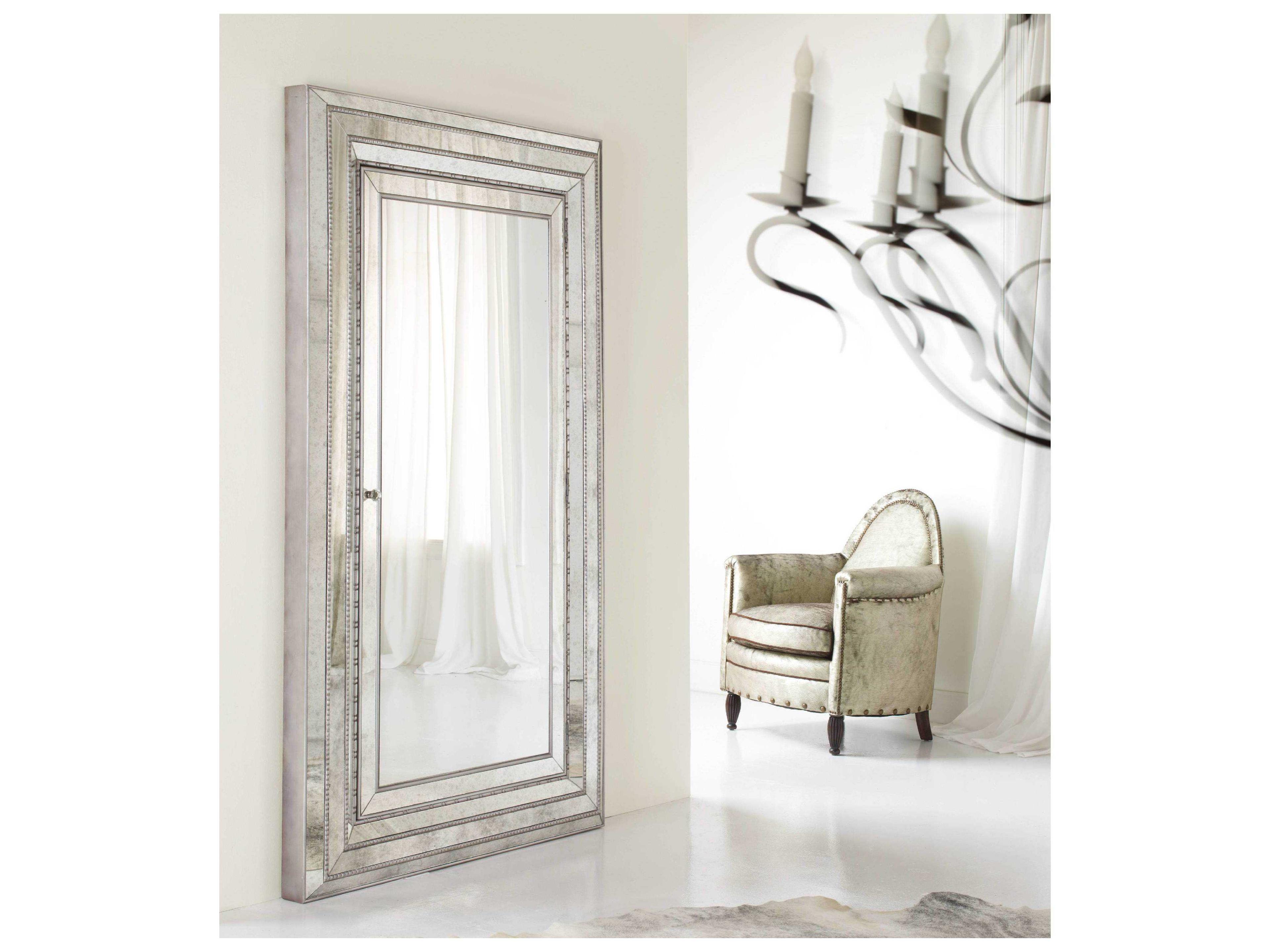 Luxecor Heritage Glamour Rectangular Floor Mirror with Jewelry Armoire Storage