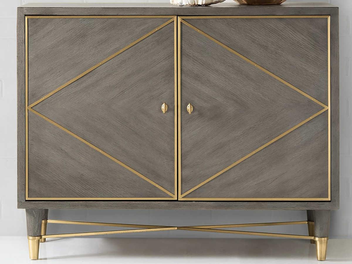 Hooker Furniture Melange Breck 42" Hardwood Gray Media Console